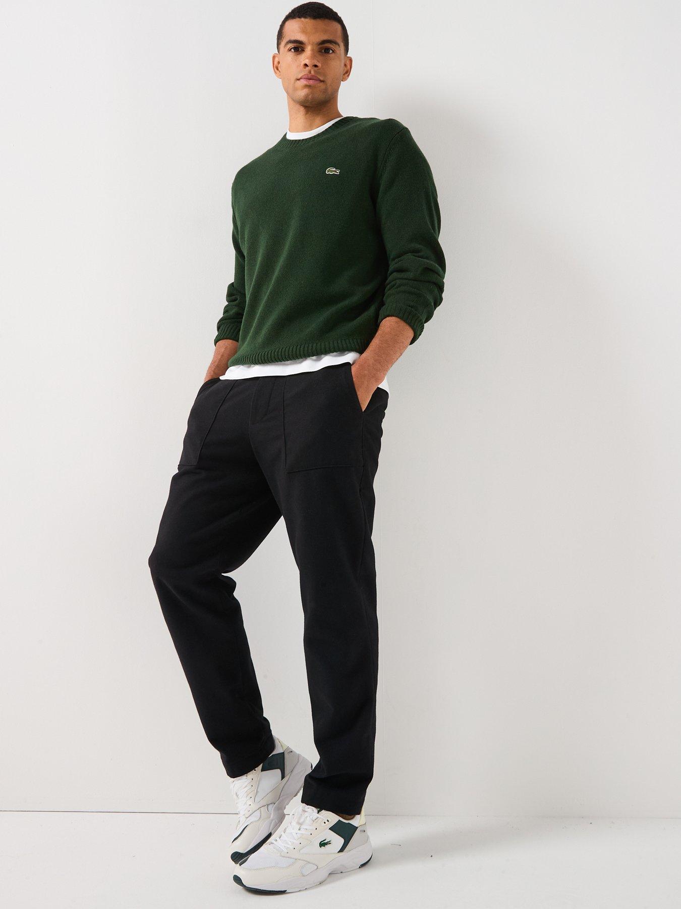 Image 3 of 6 of Lacoste Knitted Crew Jumper &nbsp;- Green