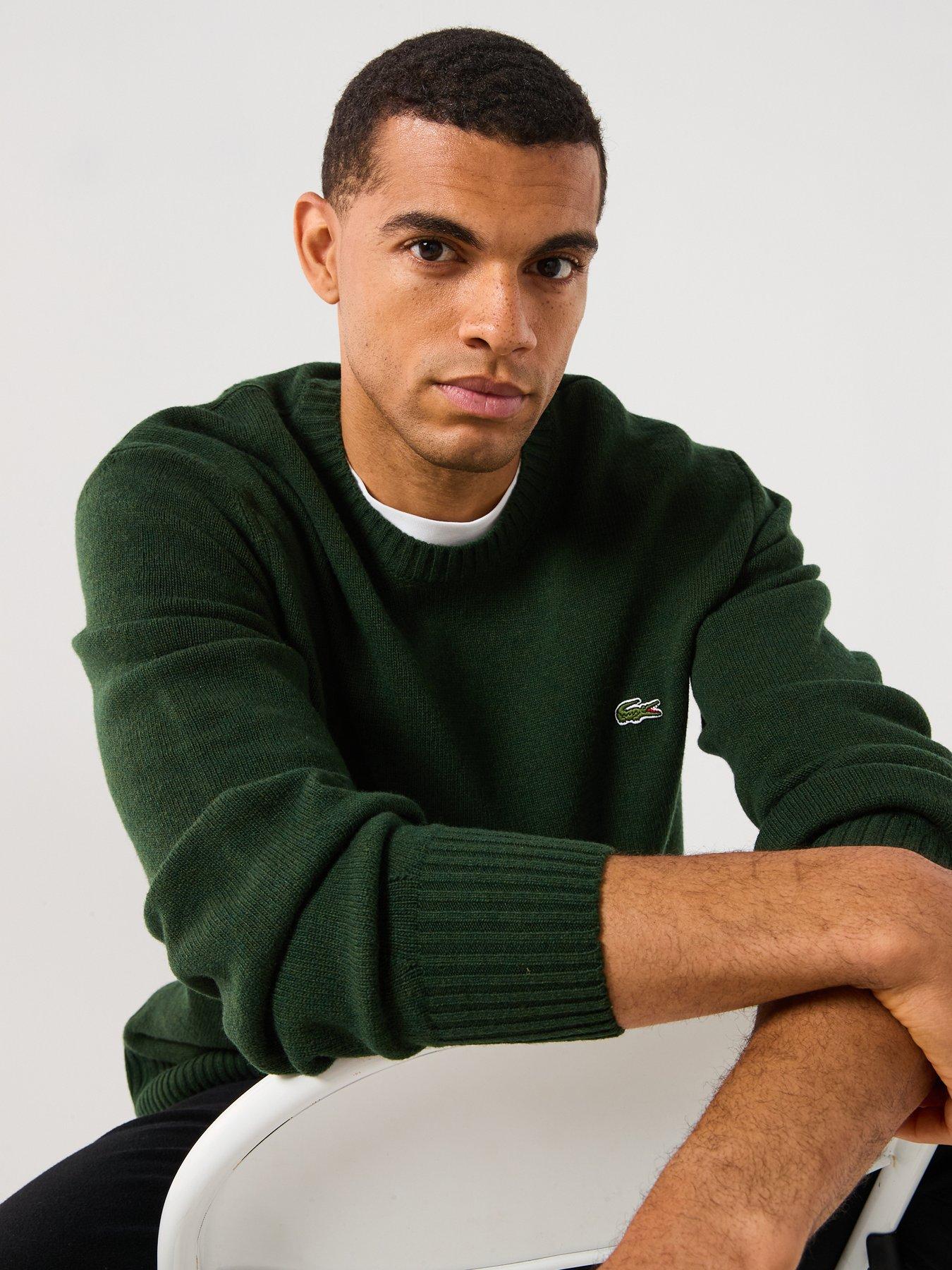 Image 5 of 6 of Lacoste Knitted Crew Jumper &nbsp;- Green