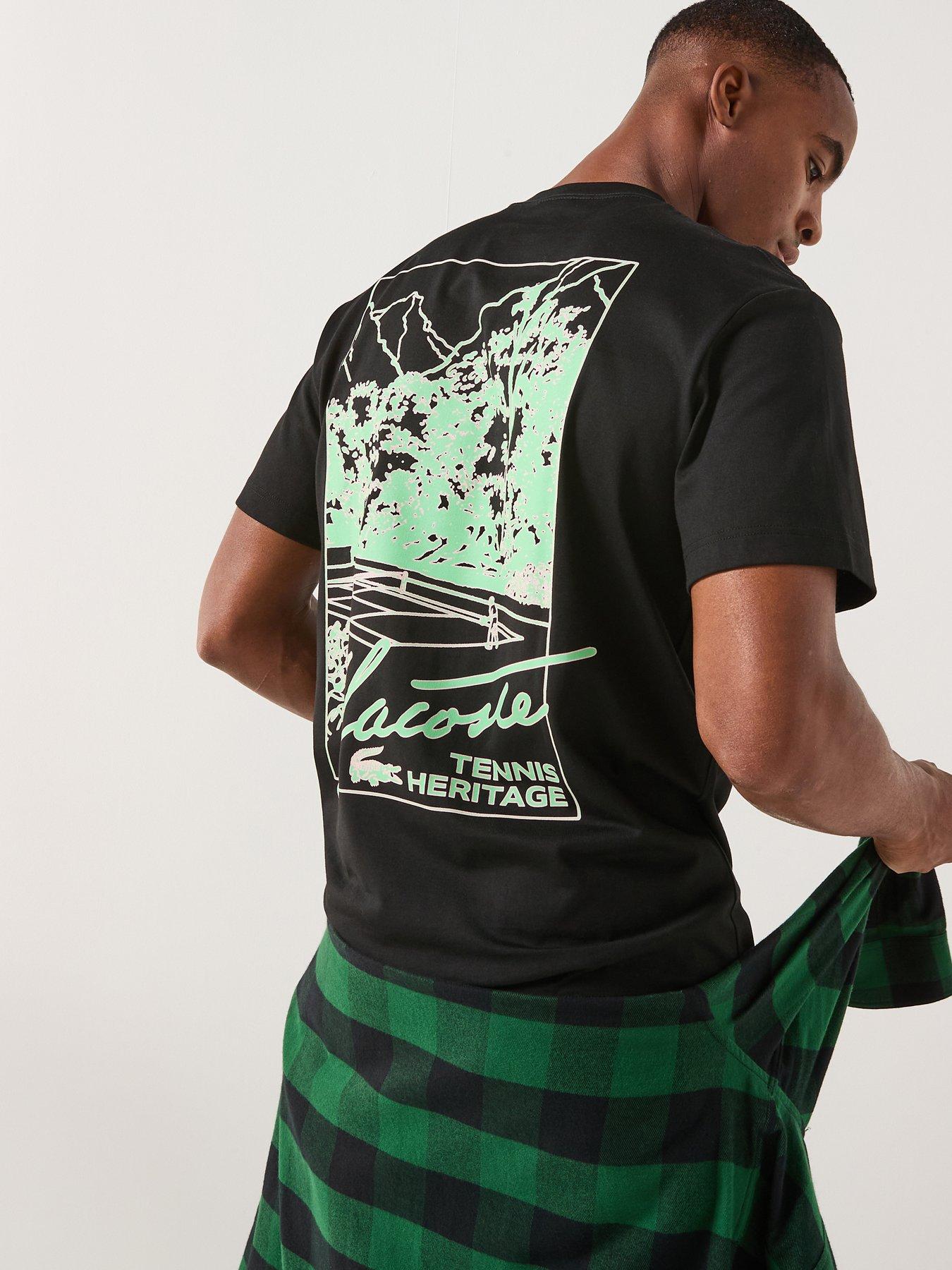 Lacoste Regular Fit Heavy Jersey Backprint T-shirt- Black