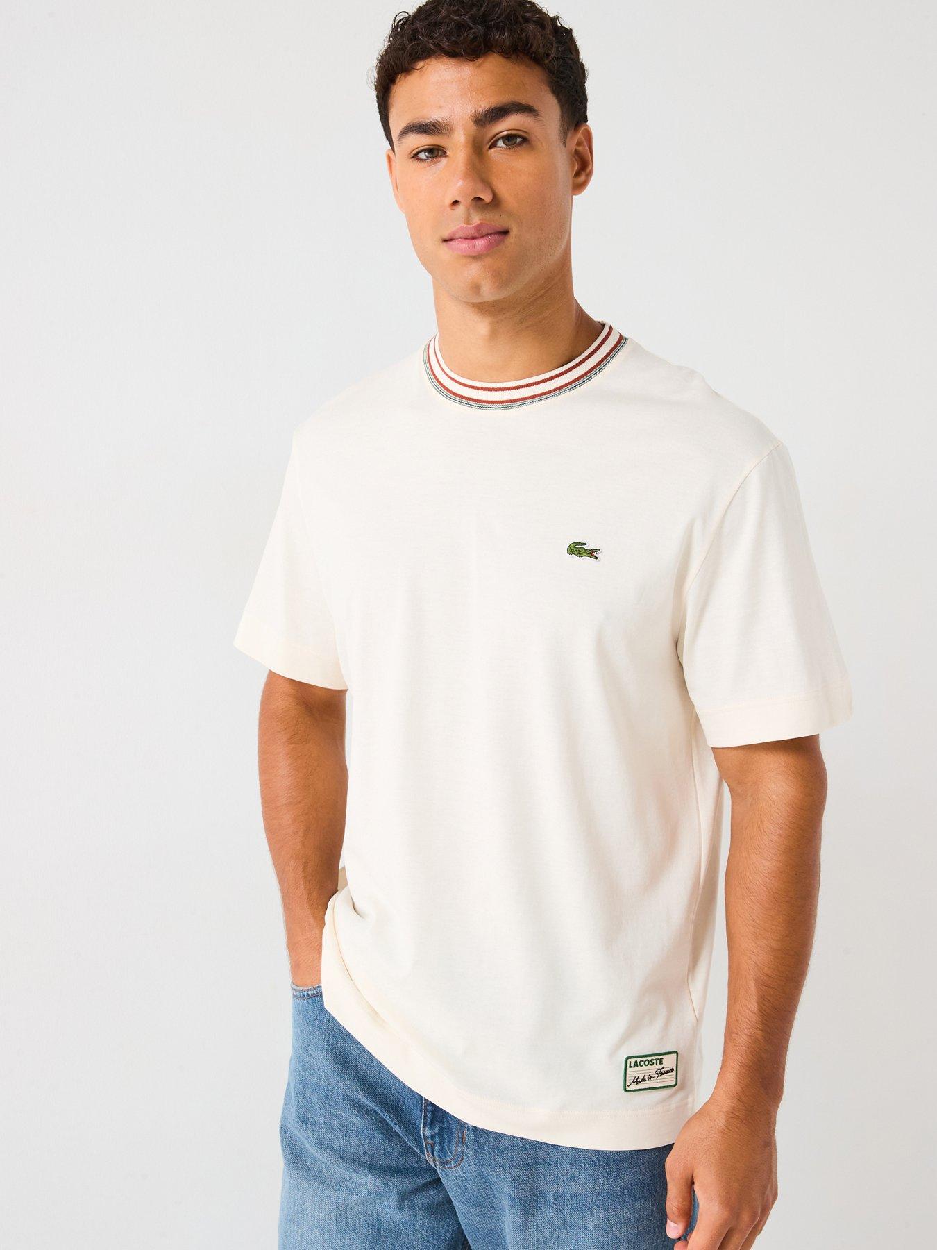 undefined French Made Regular Fit Rubberised Logo T-shirt - White