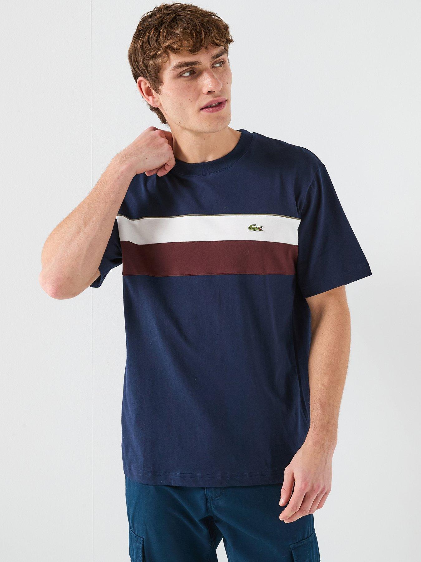 Lacoste Regular Fit Colorblock Jersey T-shirt - Navy