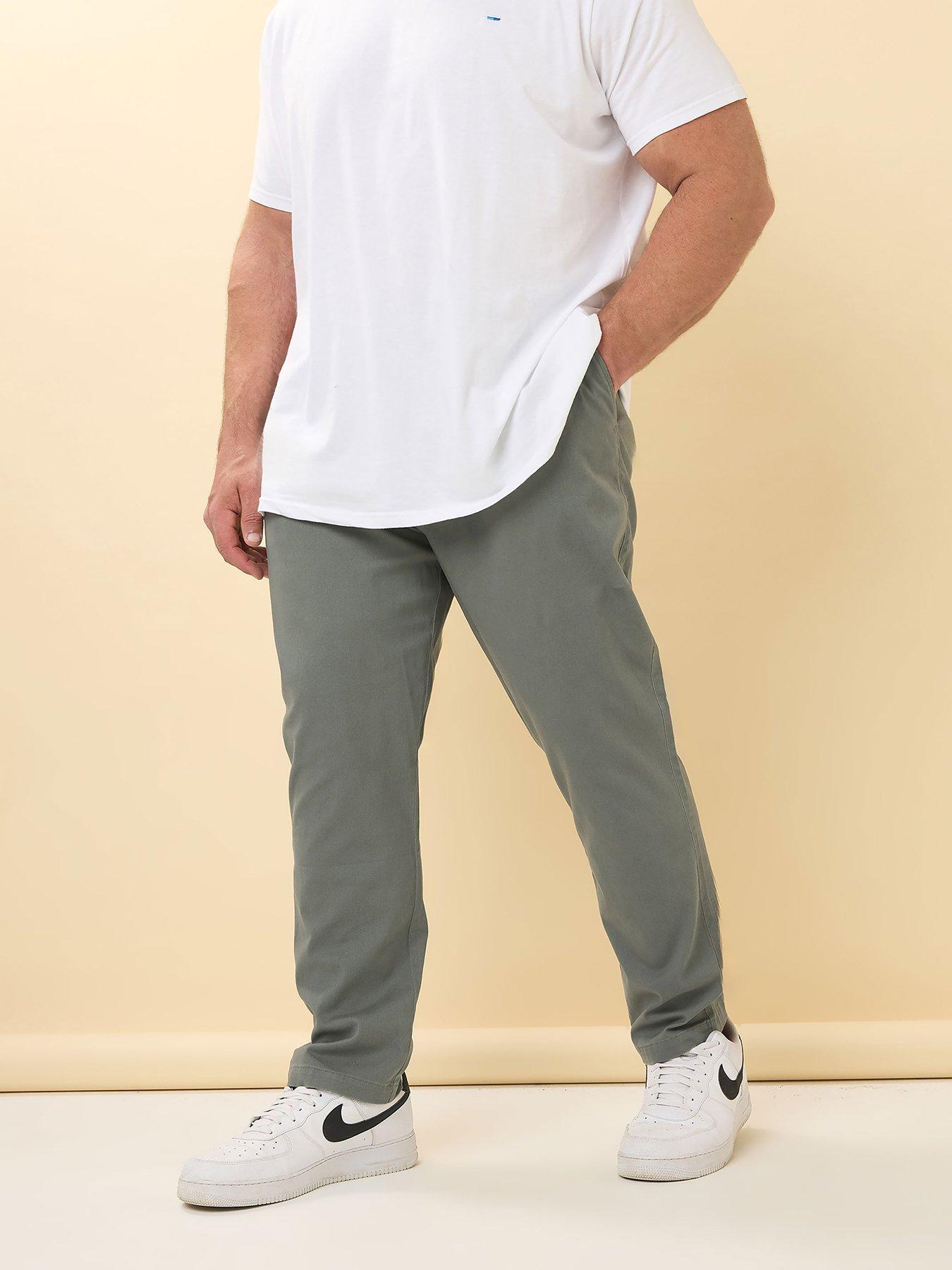undefined Big  &  Tall Sage Green Elasticated Waist Chinos