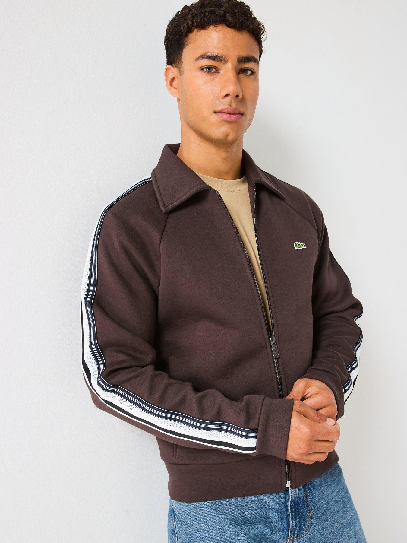 Lacoste Paris Premium Zipped Track Top- Brown