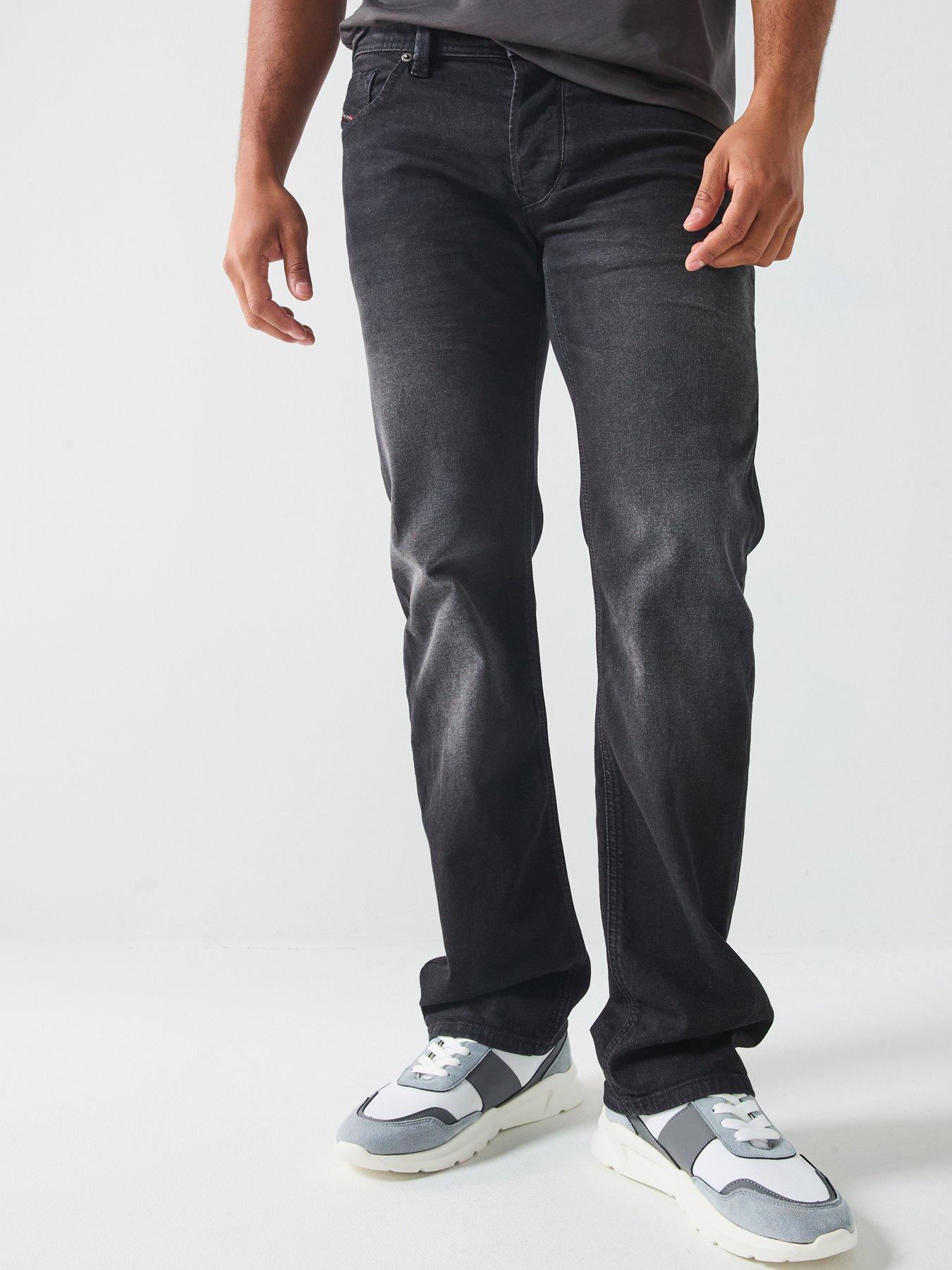 Diesel Larkee Straight Fit Jeans, Black, Size 34, Men