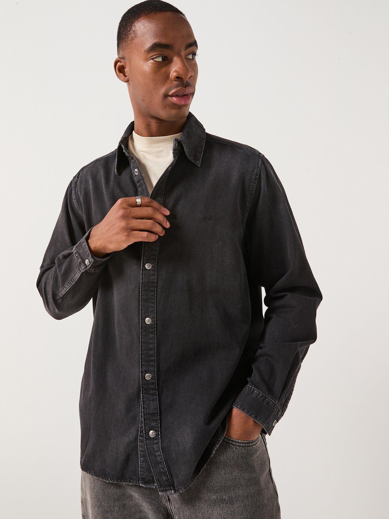 diesel-ply-denim-shirt--black
