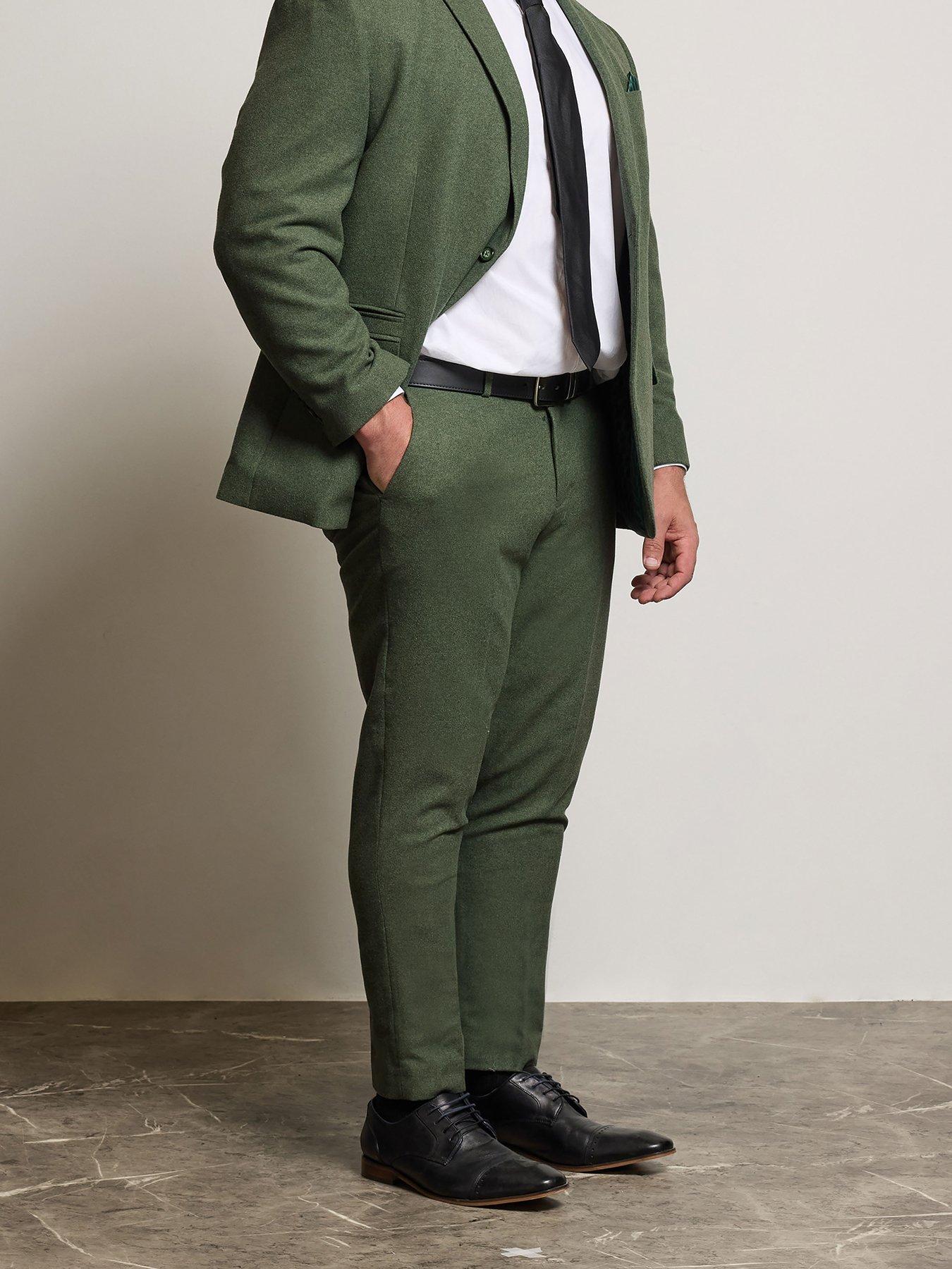 undefined Tweed Suit Trouser 31" - Green