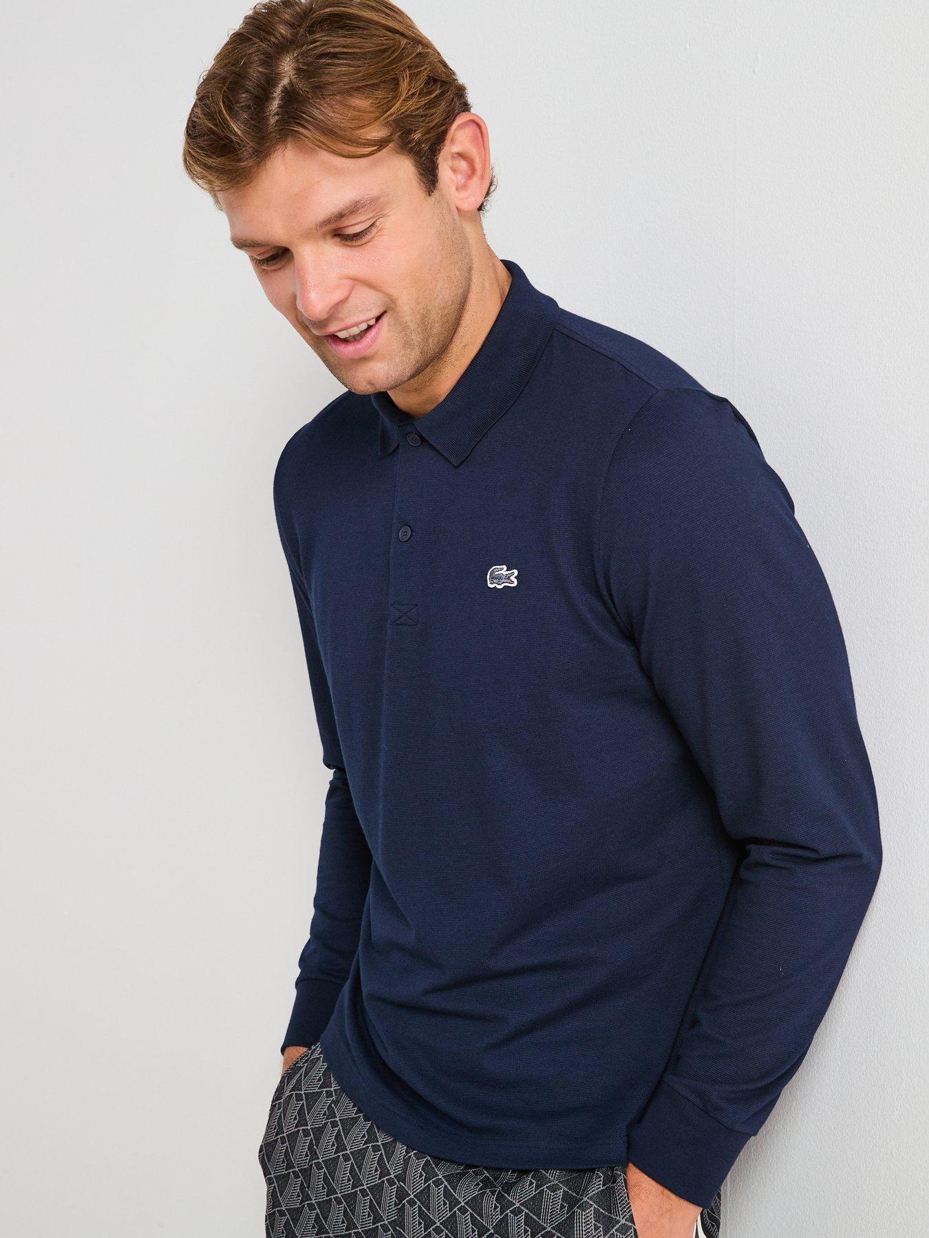 Lacoste Ottoman Long Sleeve Polo Shirt - Navy