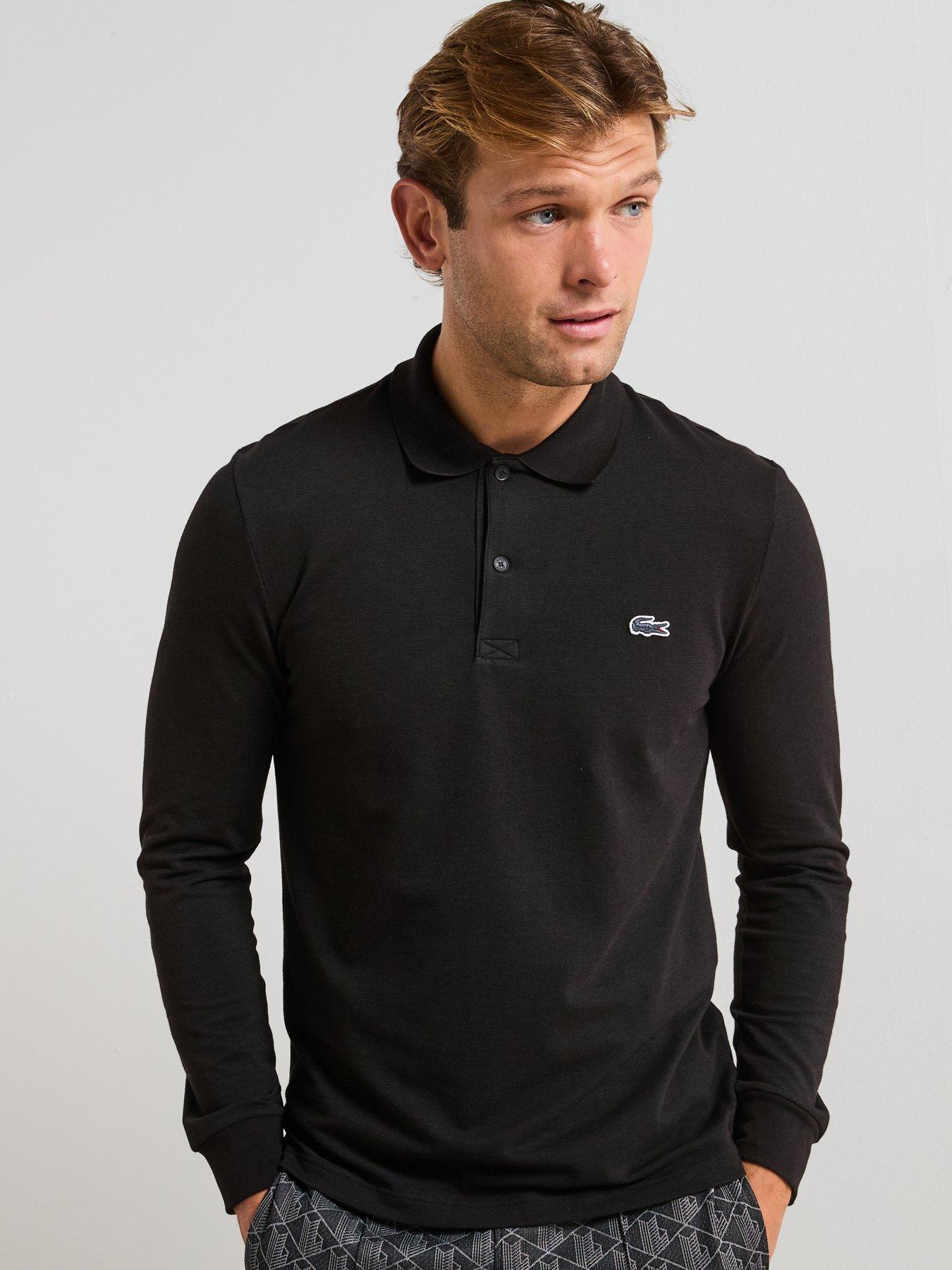 undefined Ottoman Long Sleeve Polo Shirt - Black