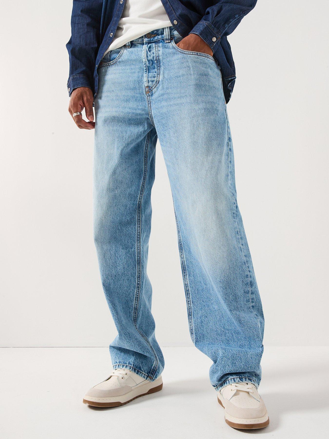 Diesel D-macro Baggy Loose Fit Jeans- Light Blue