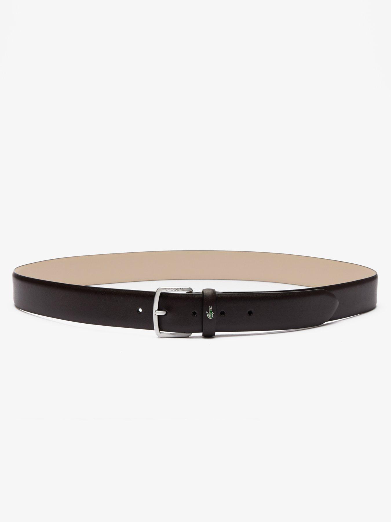 Image 3 of 4 of Lacoste Classic Leather Belt - Brown