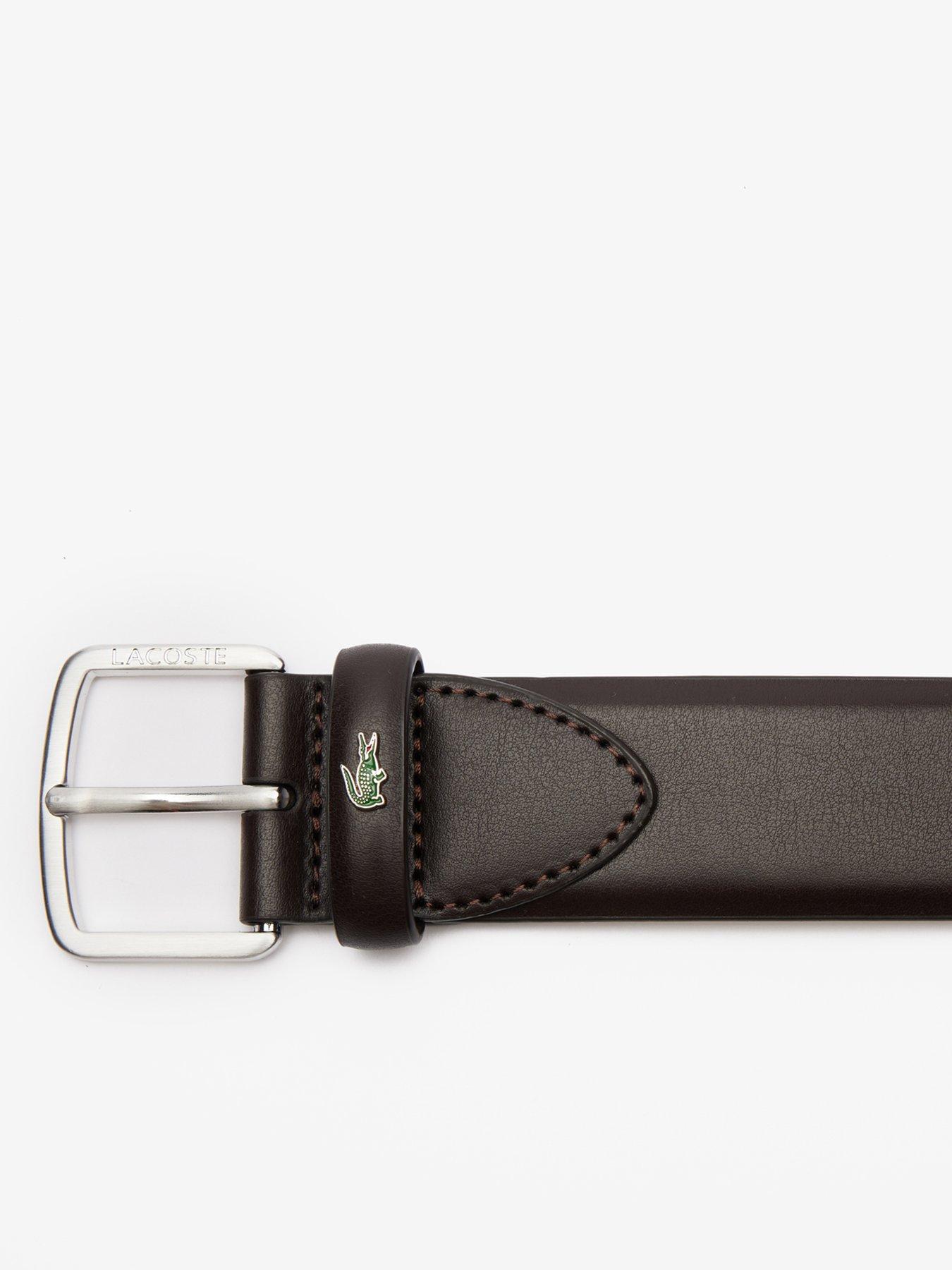 Image 4 of 4 of Lacoste Classic Leather Belt - Brown