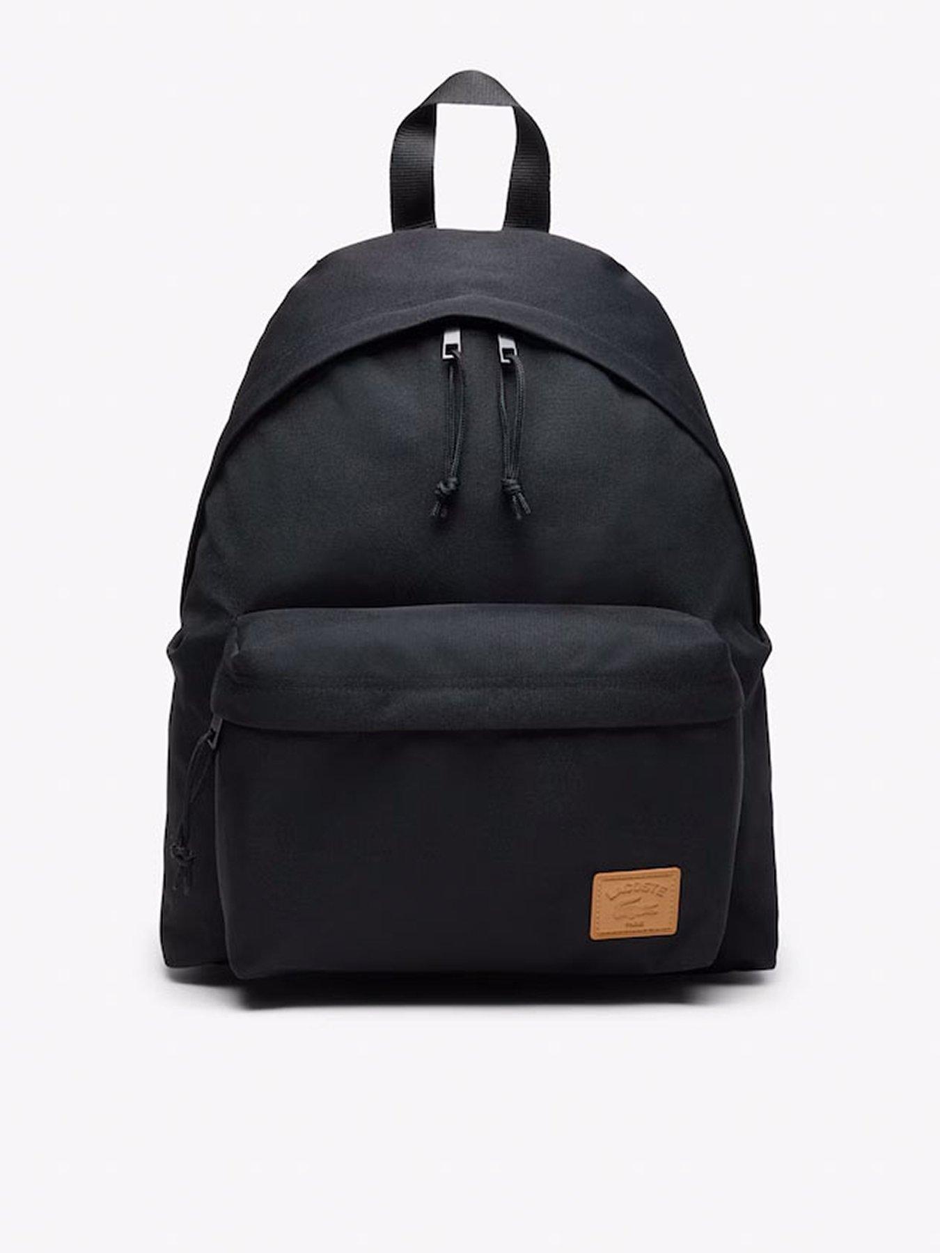 Image 1 of 1 of Lacoste Canvas Backpack- Black