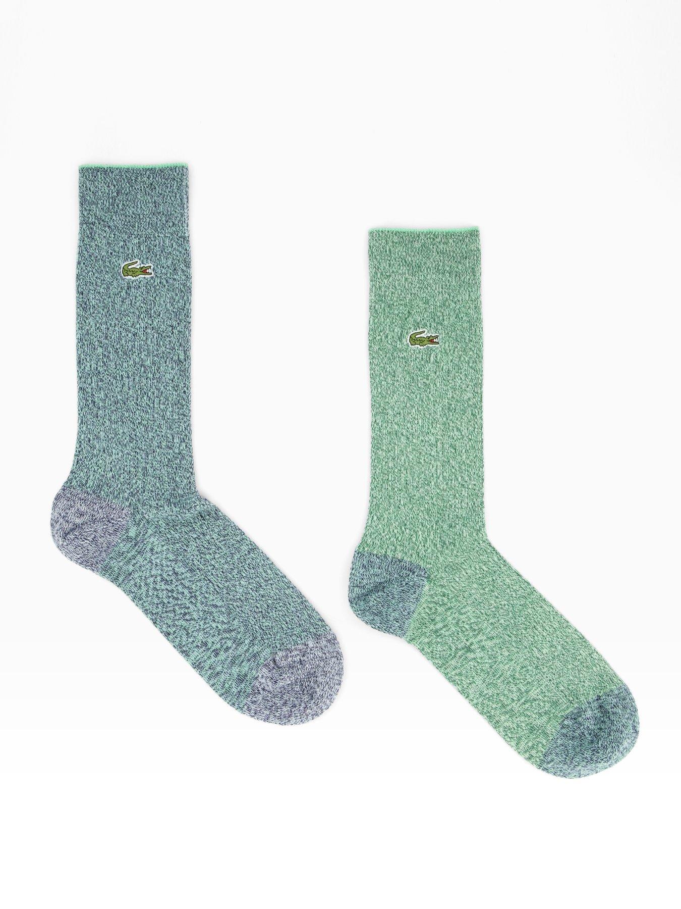 Lacoste 2 Pack Knitted Ankle Socks- Multi