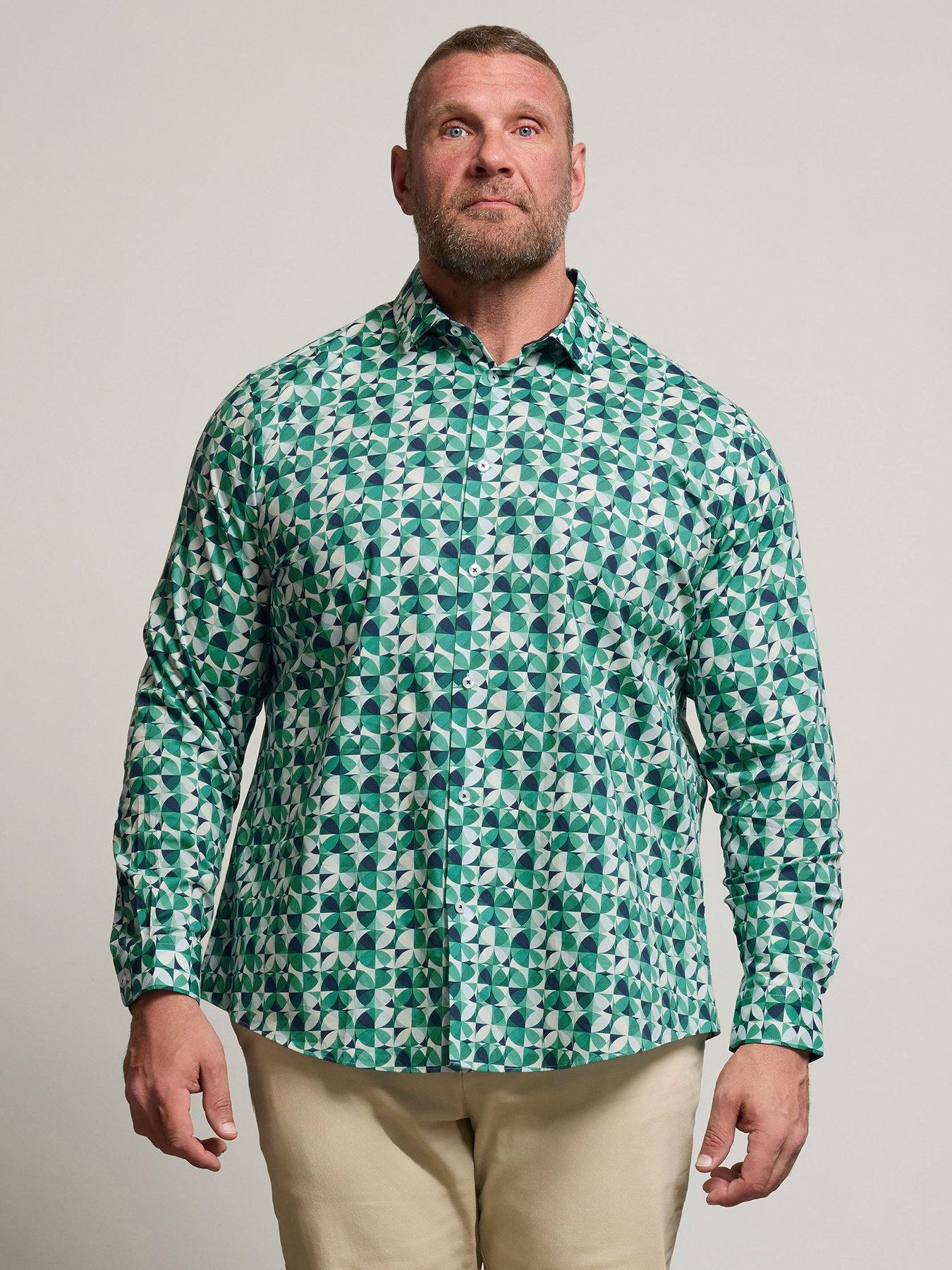 undefined Geo Print Long Sleeve Shirt - White
