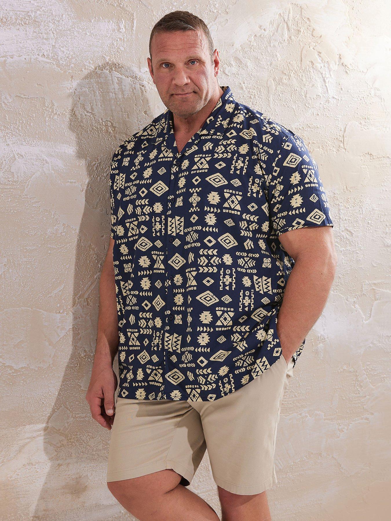 undefined Slub Short Sleeve Shirt - Blue