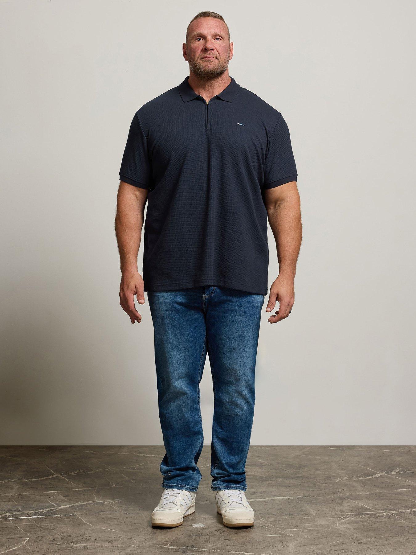 Image 3 of 4 of BadRhino Badrhino Waffle Texture Zip Polo Shirt