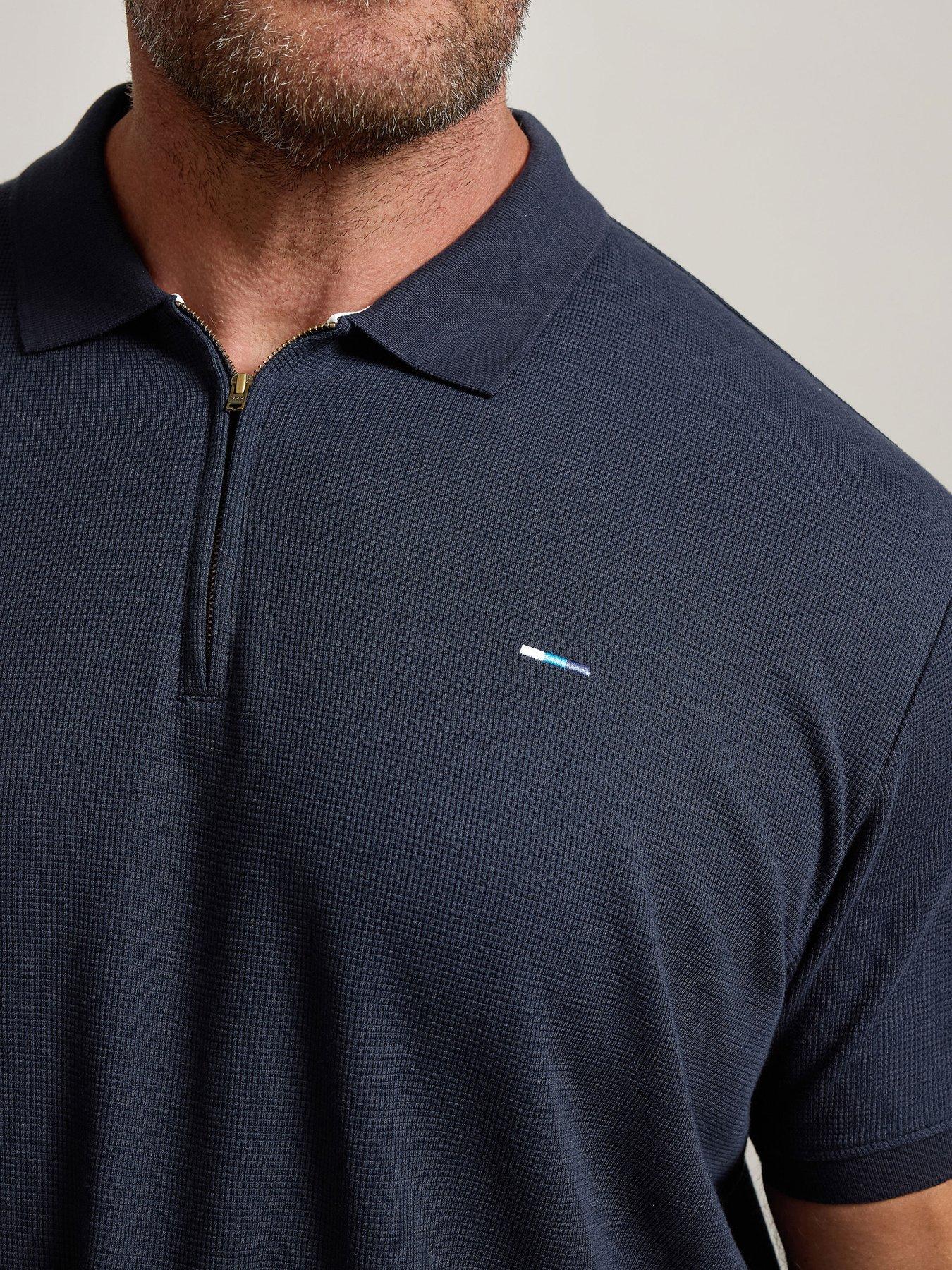 Image 4 of 4 of BadRhino Badrhino Waffle Texture Zip Polo Shirt