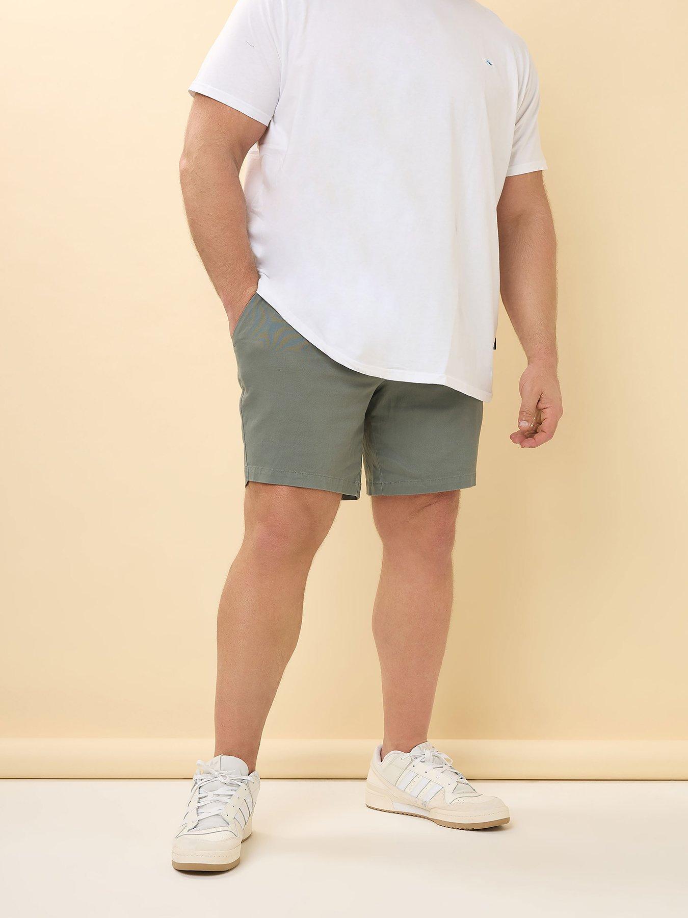 BadRhino Stretch Chino Shorts, Green, Size 40, Men