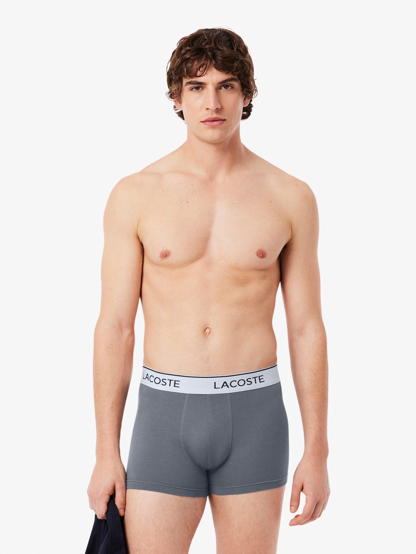 Image 2 of 5 of Lacoste 3 Pack Cotton Trunks - Khaki