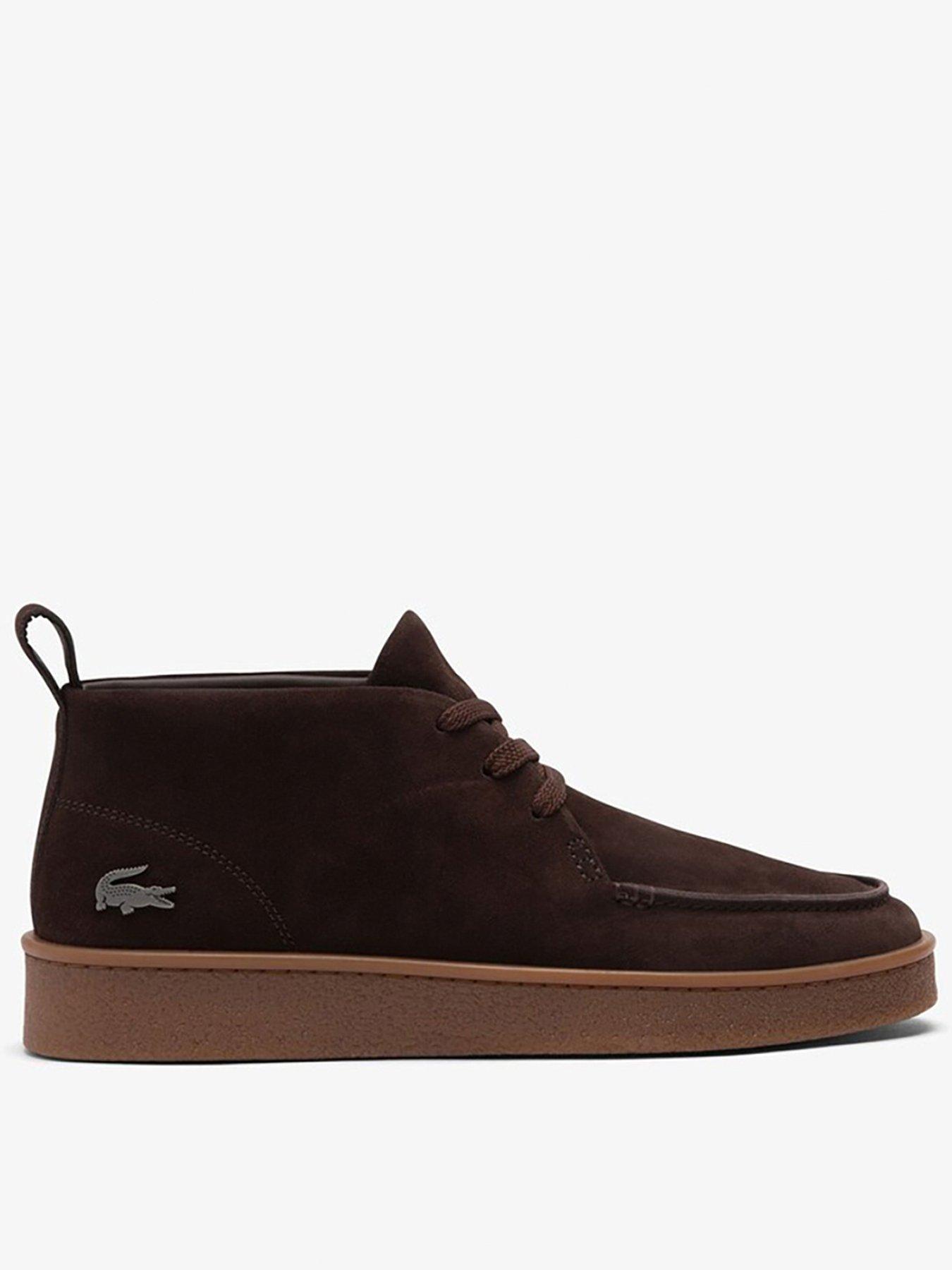 Lacoste Baseshot Chukka Suede Boots, Brown, Size 8, Men
