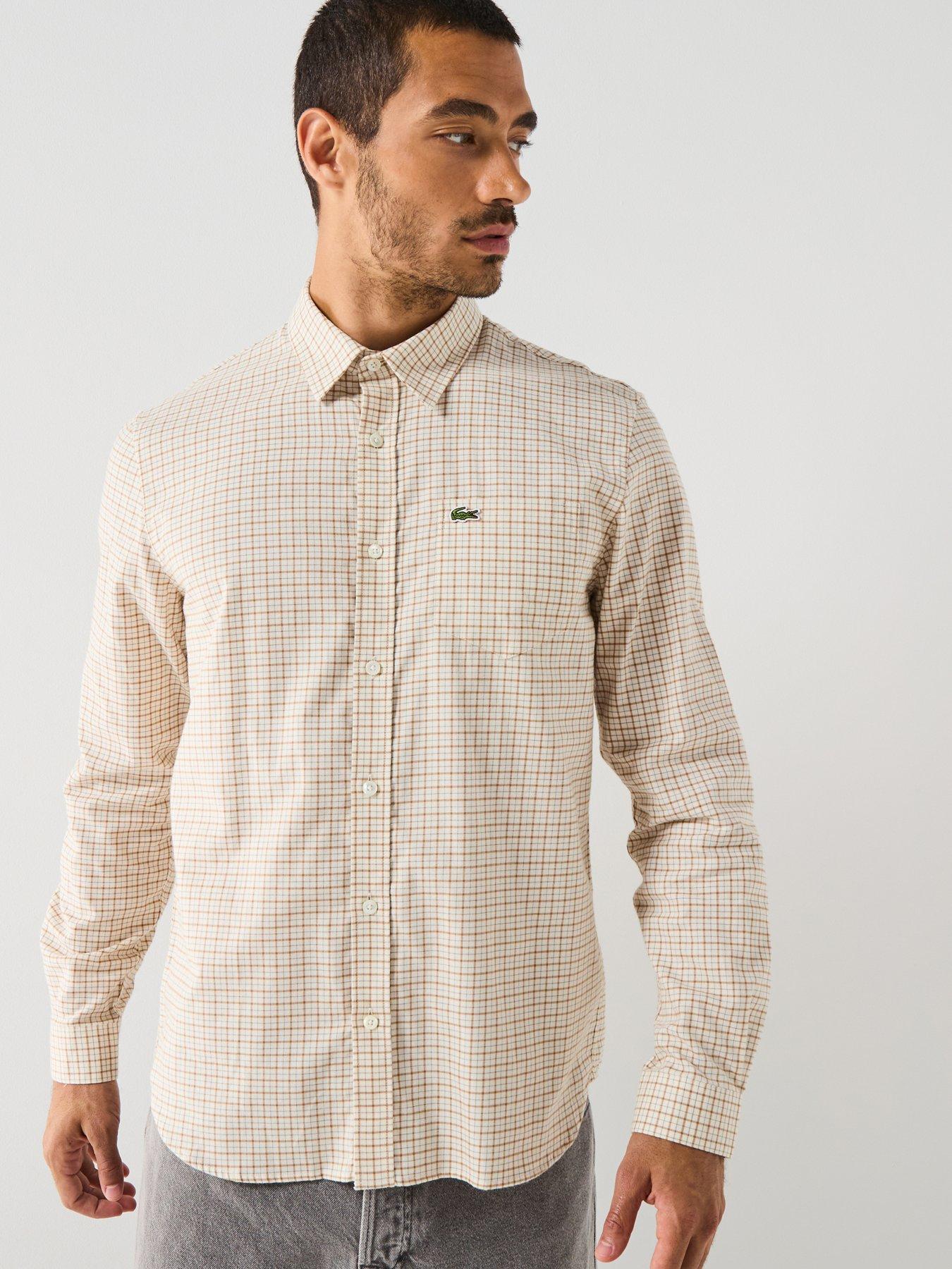 undefined Casual Flannel Shirt - Beige