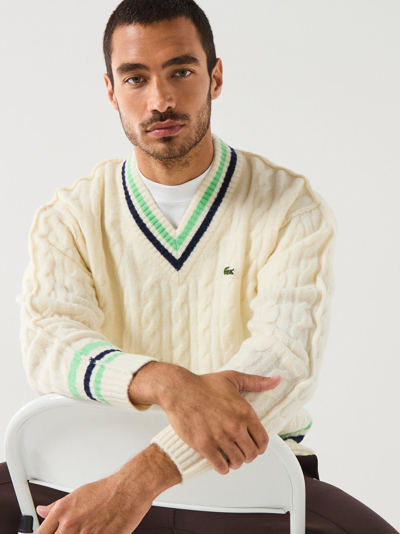 Lacoste Wool Tennis Knitted Jumper - Cream | Very