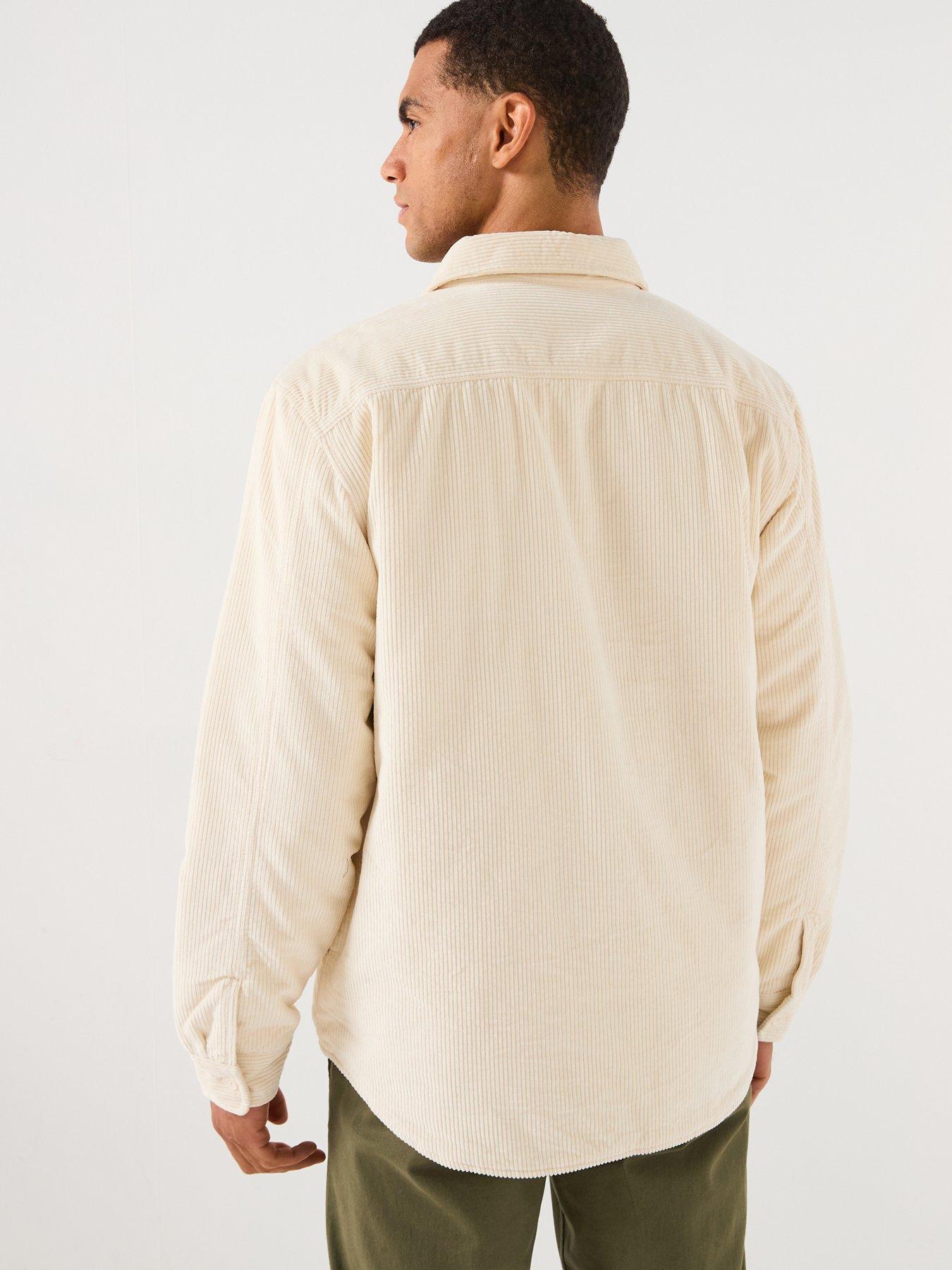 Lacoste Quilted Corduroy Overshirt- Cream | Very