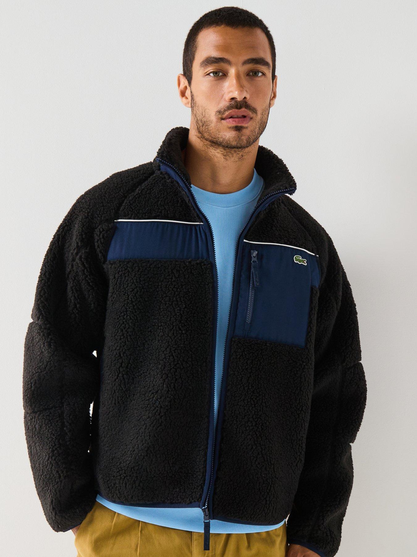 undefined Lacoste Colorblock Fleece Zipped Jacket- Black