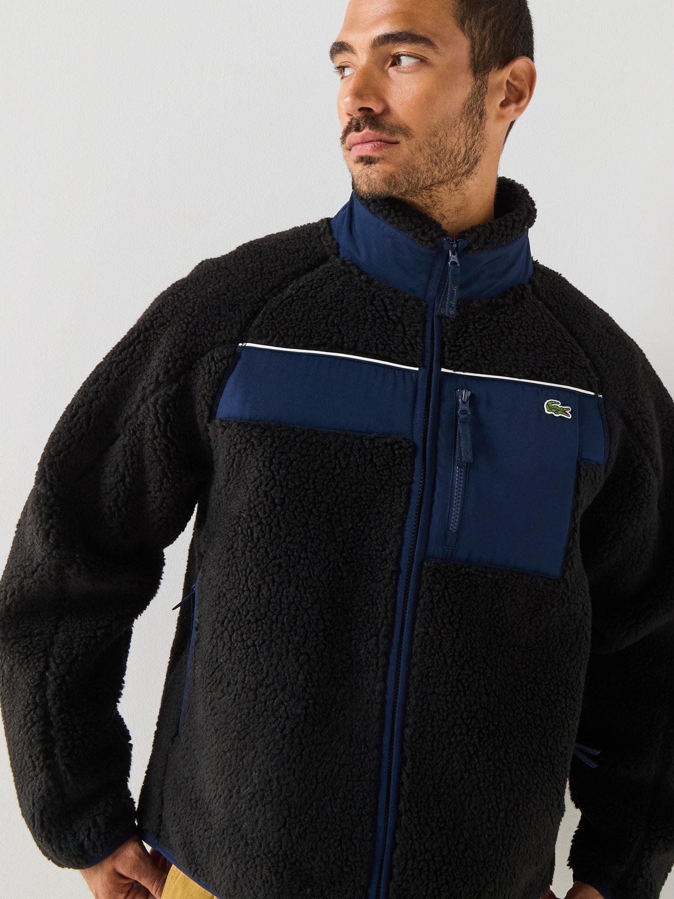 Lacoste Colourblock Fleece Zipped Jacket - Black | Very