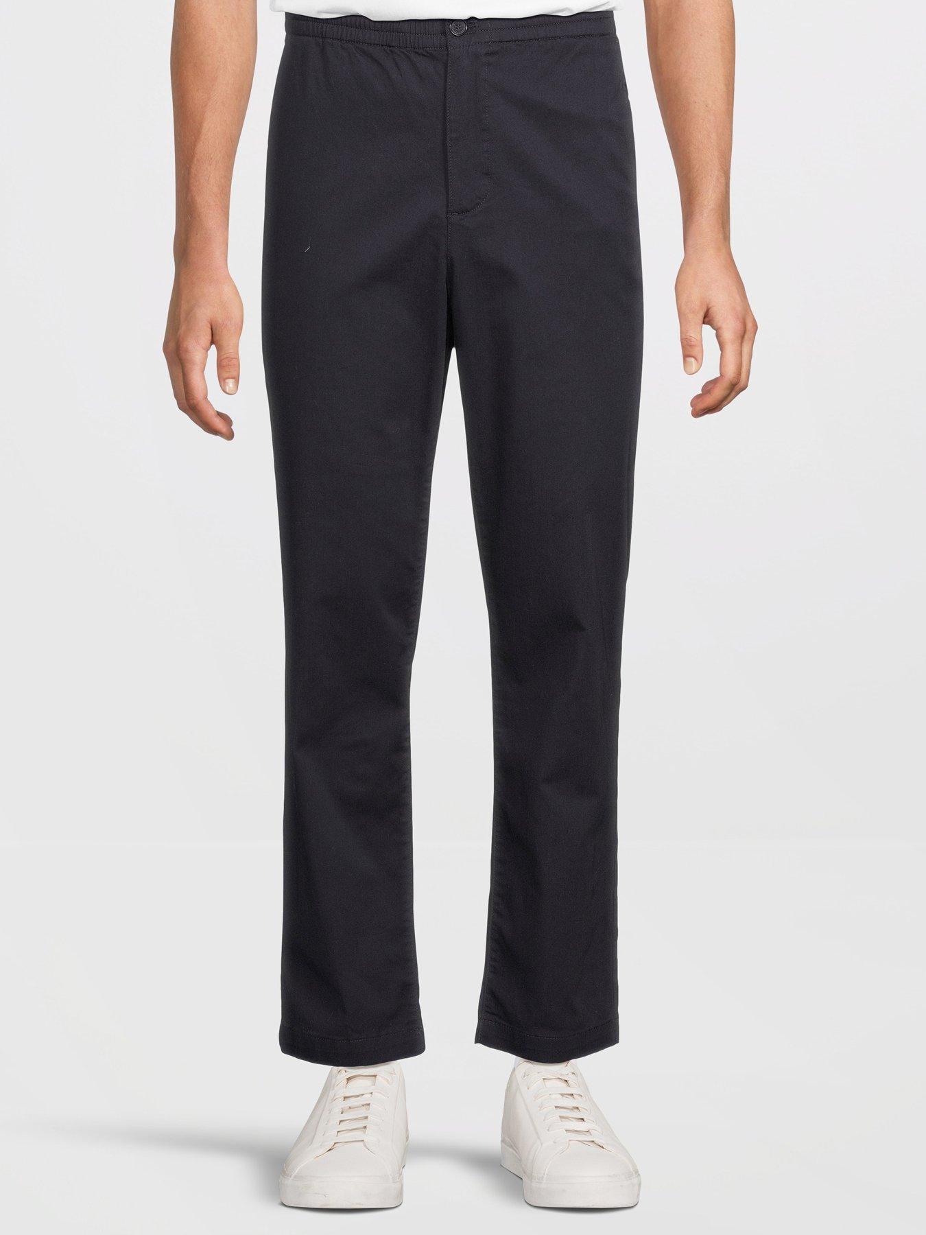 Lacoste Elastic Waist Stretch Chino Trousers- Black