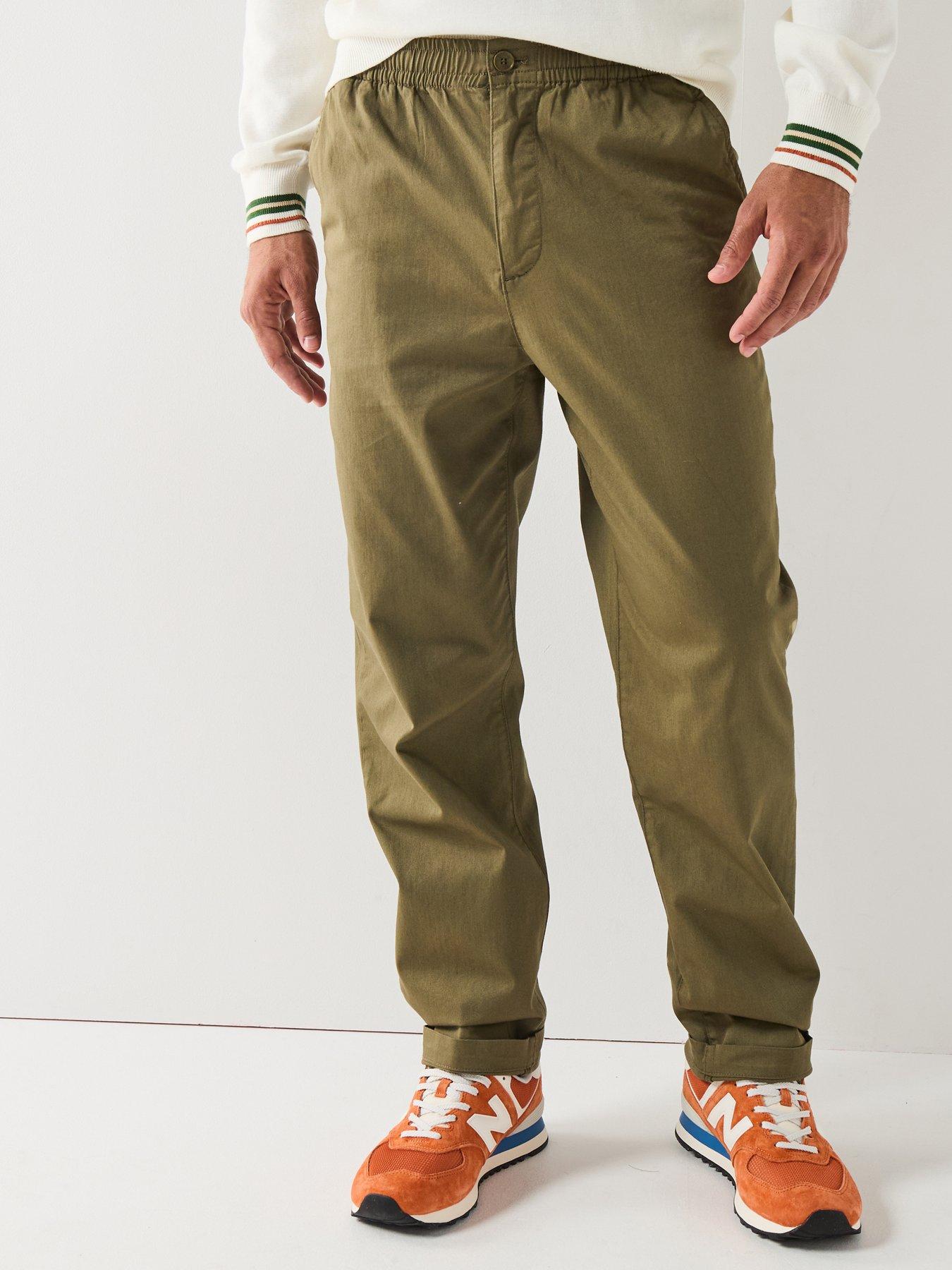 undefined Lacoste Elastic Waist Stretch Chino Trousers- Green