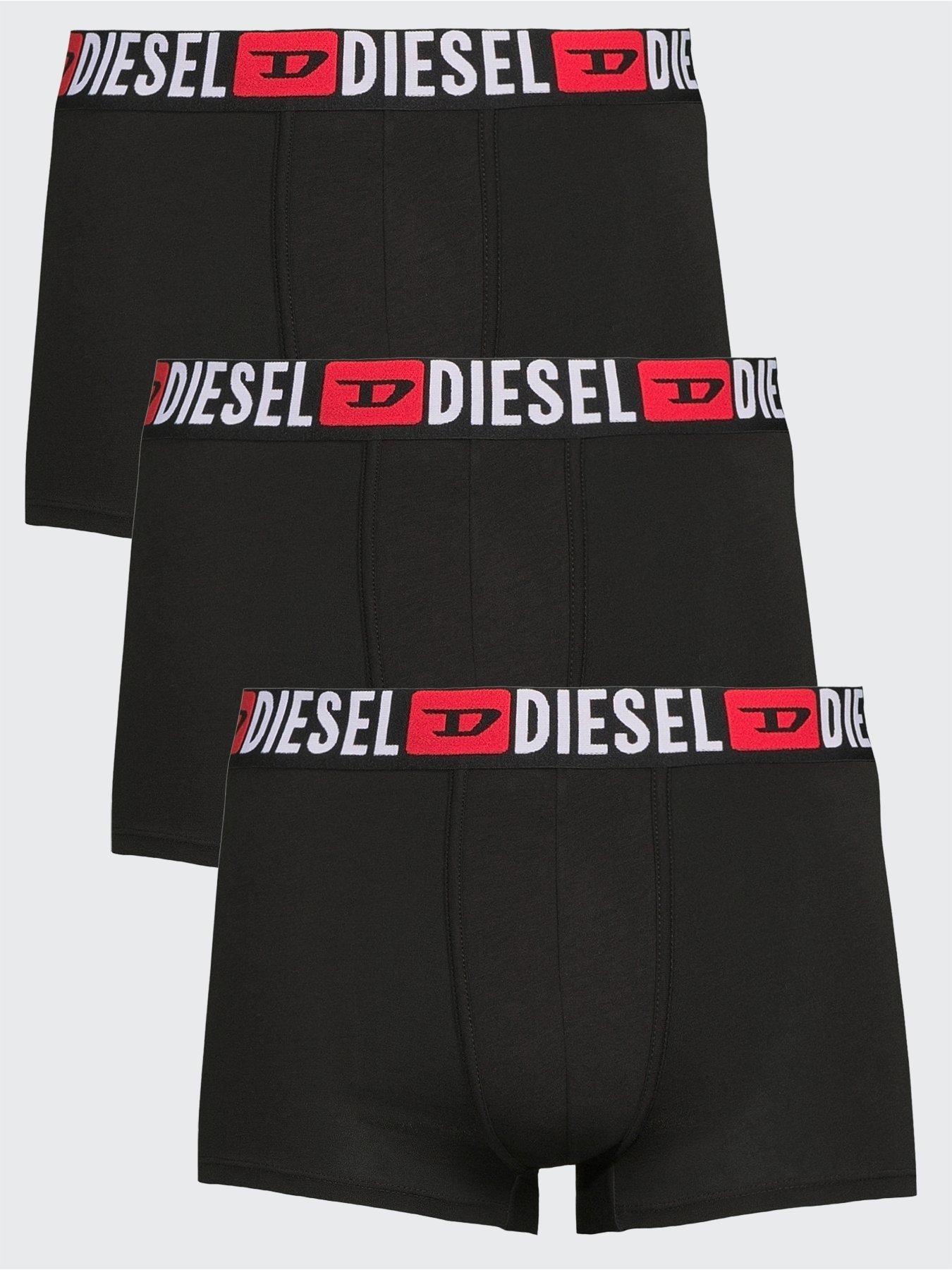 Diesel Men's Black - Three-Pack Of All-Over Logo Waist Boxers - Trunks - Man Small - Image 4