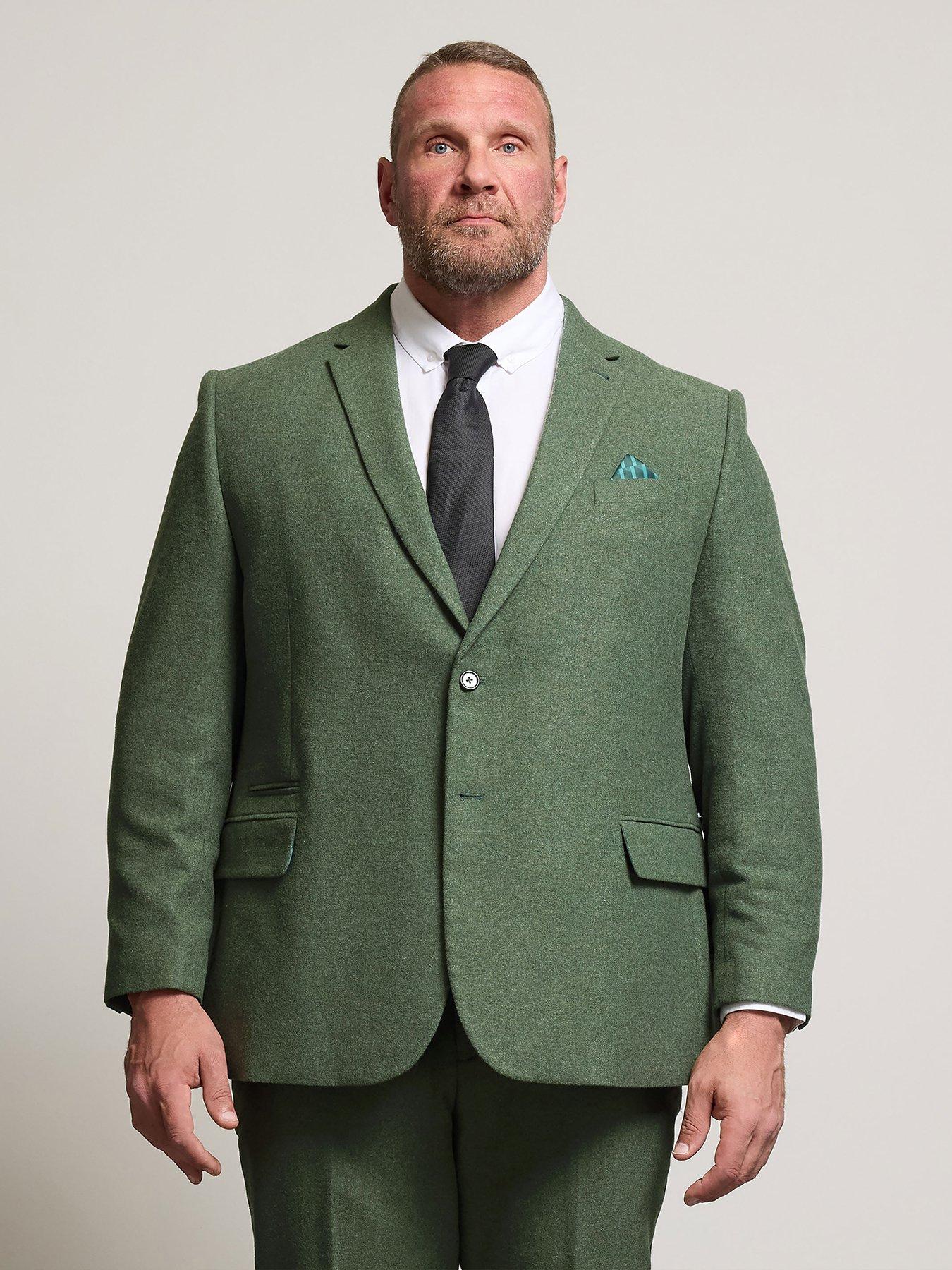 undefined Tweed Suit Jacket Short - Green