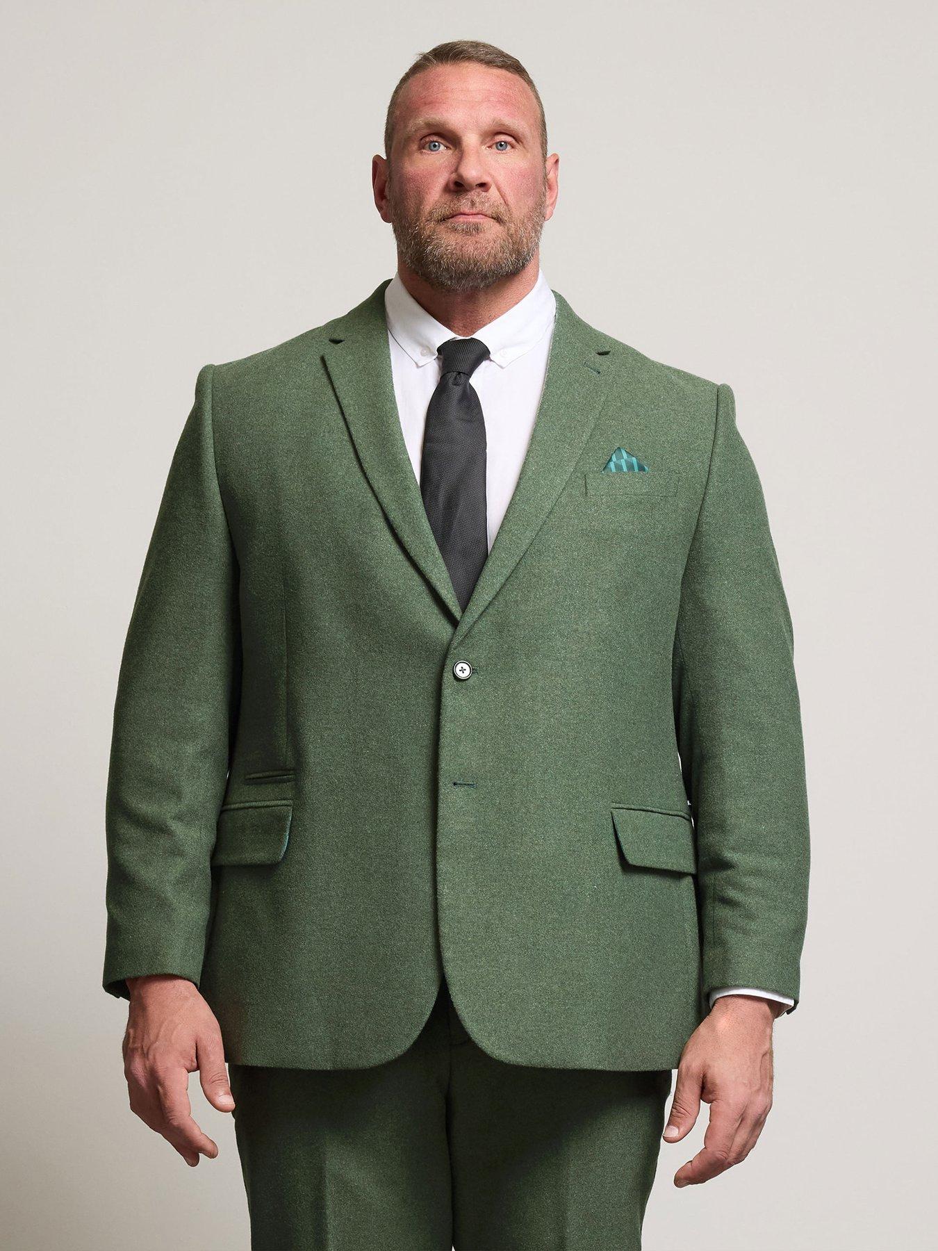 undefined Tweed Suit Jacket Long - Green