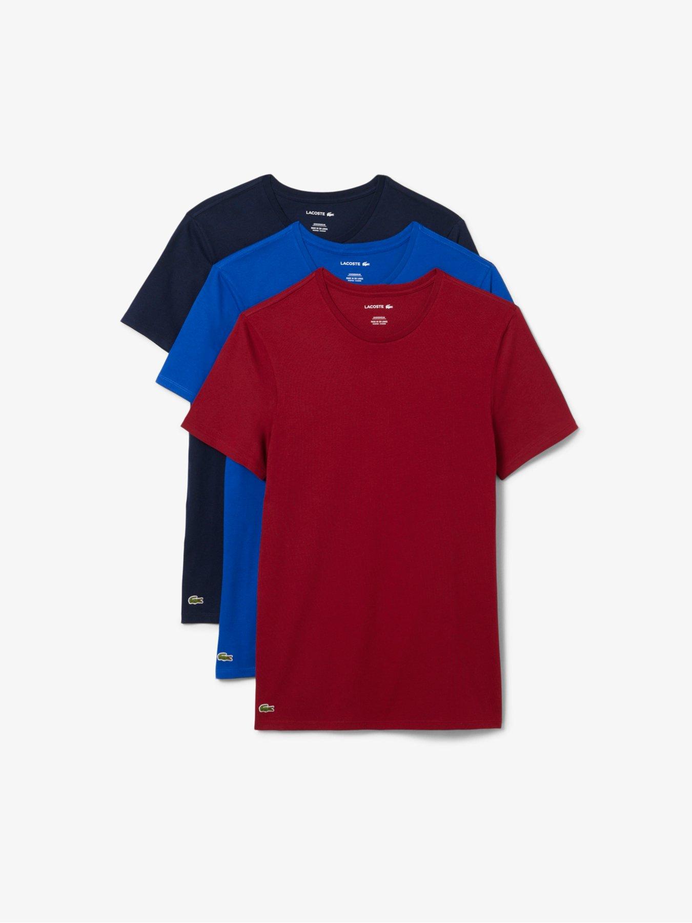 Lacoste Lacoste 3 Pack T-shirt- Blue