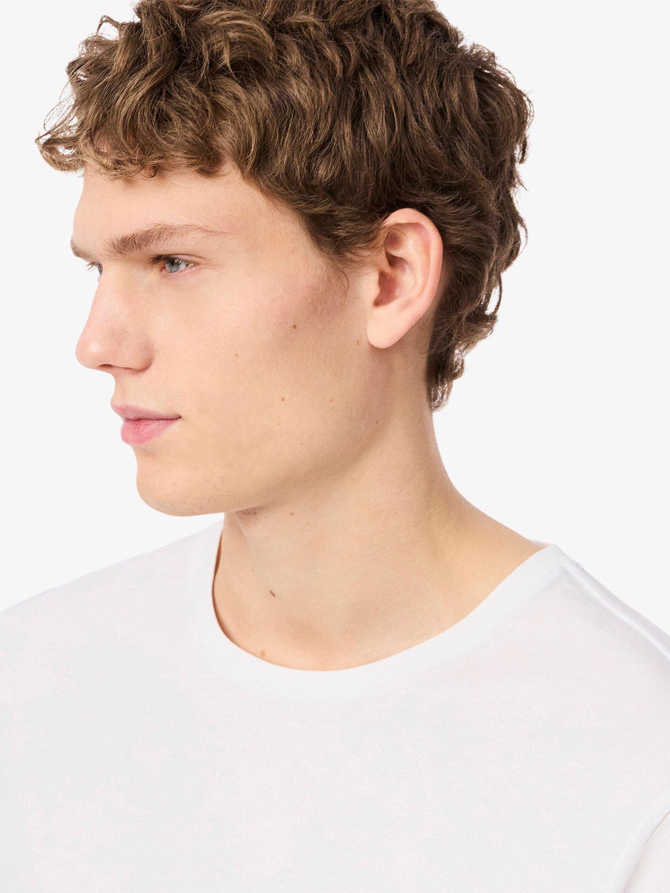 Image 5 of 6 of Lacoste Standard Fit 3 Pack T-shirts - White