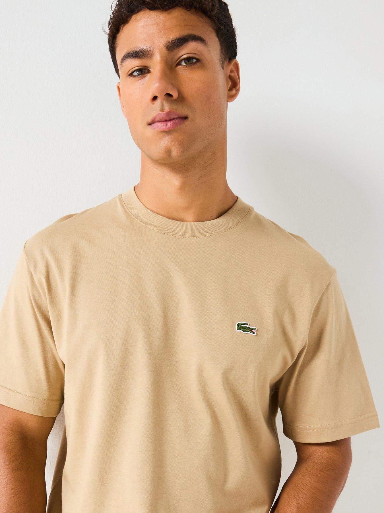 Image 4 of 5 of Lacoste Mid Weight Cotton T-Shirt - Beige