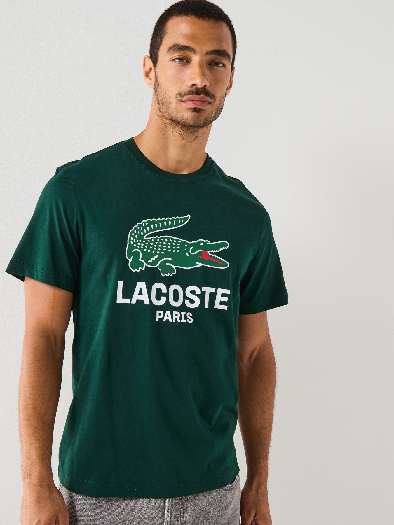 undefined Lacoste Regular Fit Printed Jersey T-shirt - Green