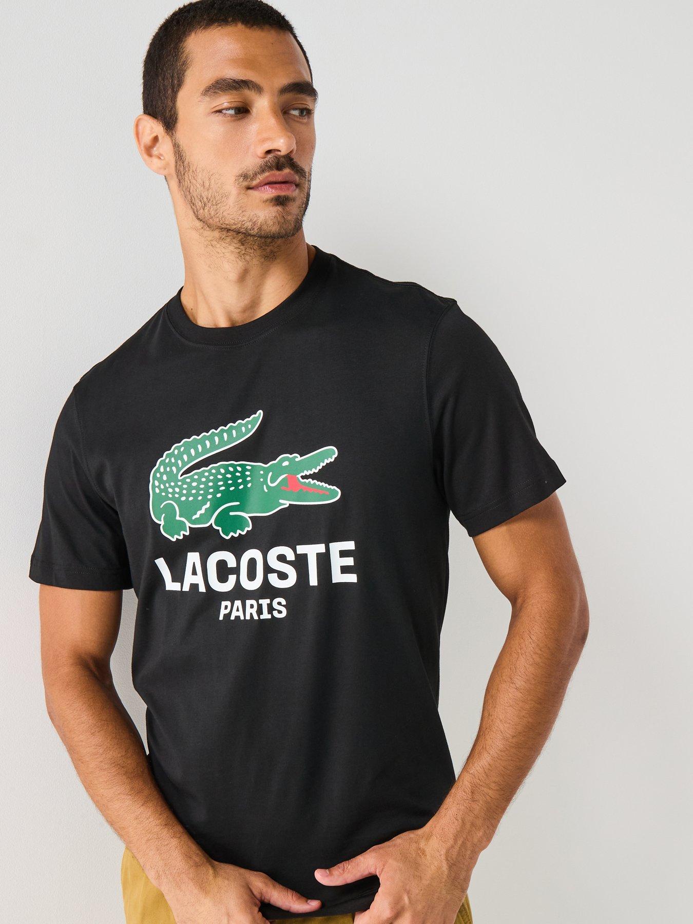 undefined Lacoste Regular Fit Printed Jersey T-shirt - Black