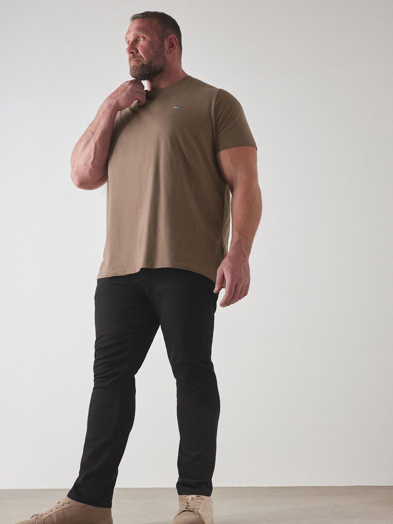 BadRhino Tapered Fit Stretch Jean 32", Black, Size 38, Men