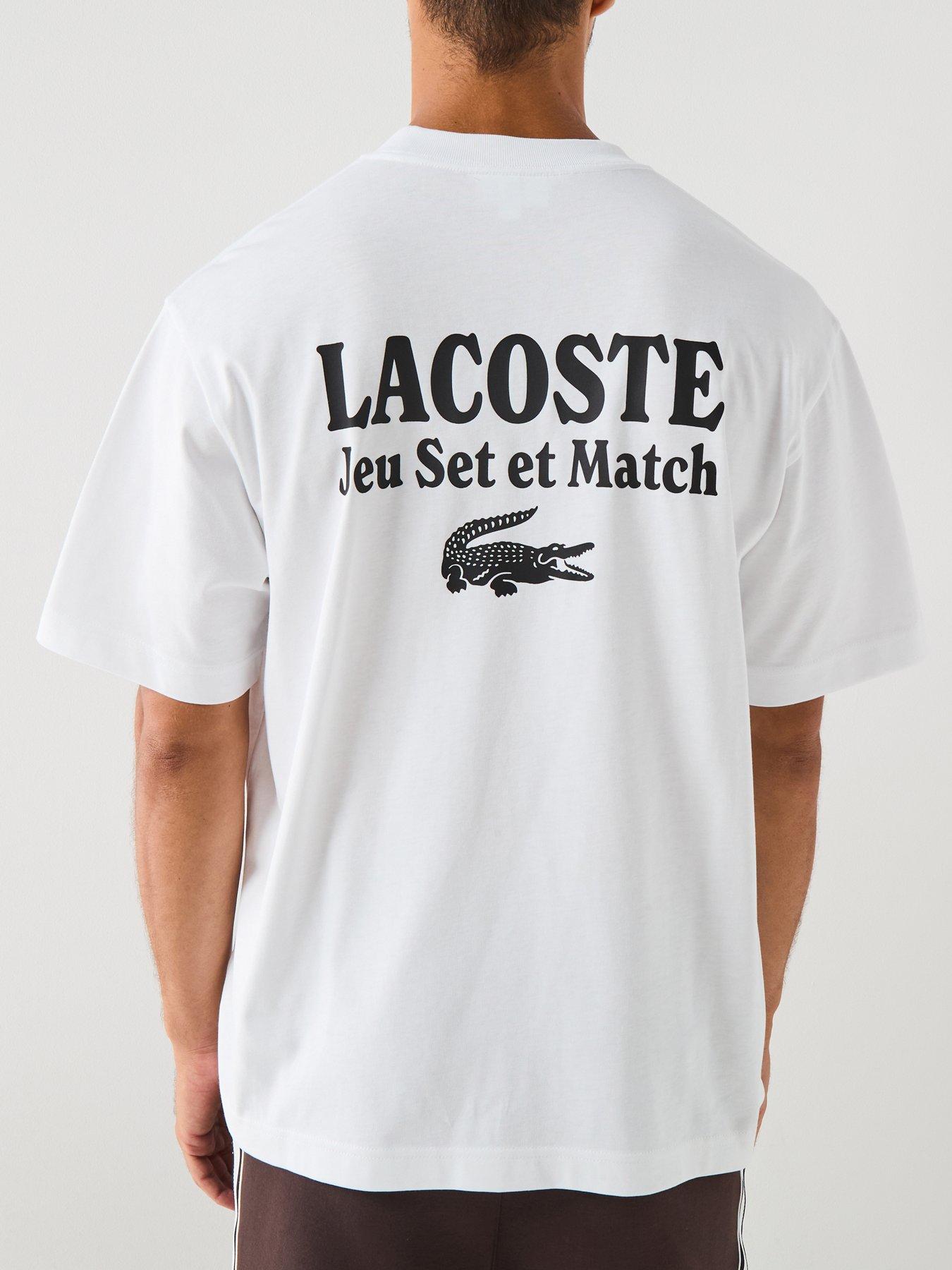 Lacoste Loose Fit Heavy Jersey Backprint T-shirt - White