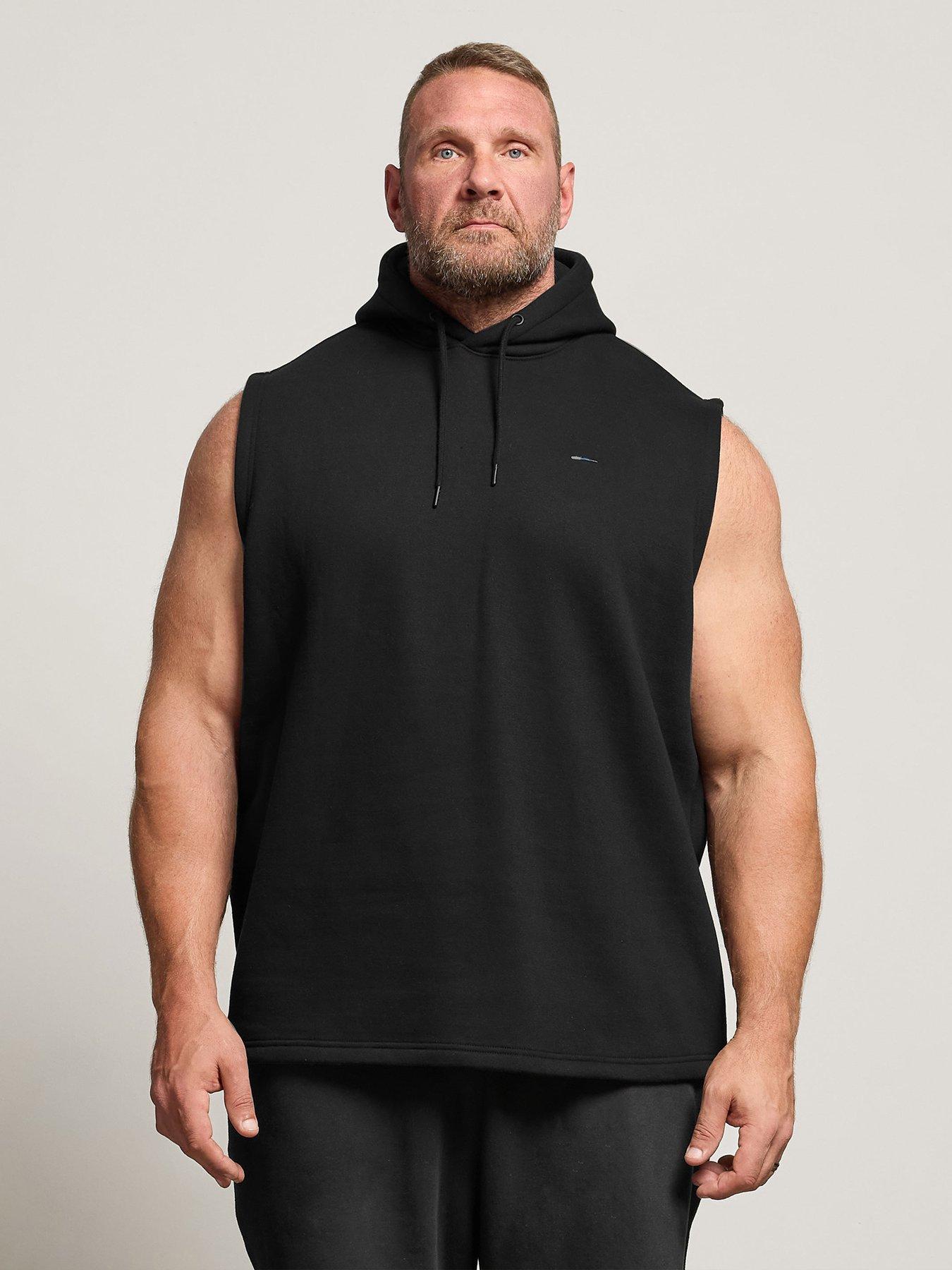 BadRhino Sleeveless Hoodie, Black, Size 7-8Xl, Men