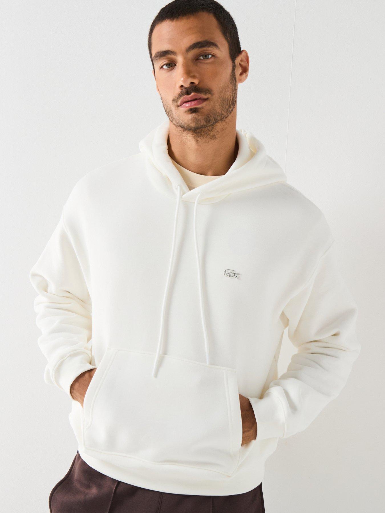 undefined Loose Fit Fleece Hoodie - White