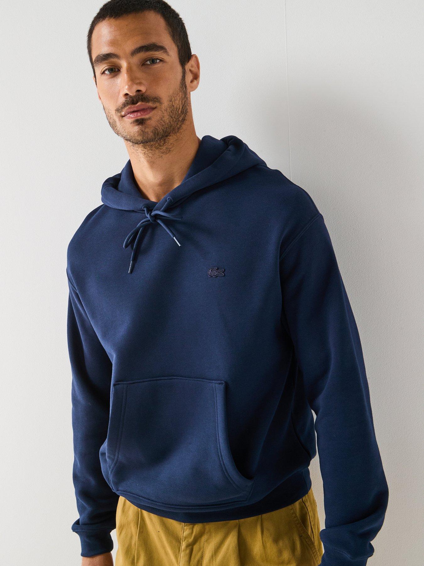 Lacoste Loose Fit Hoodie, Navy, Size S, Men