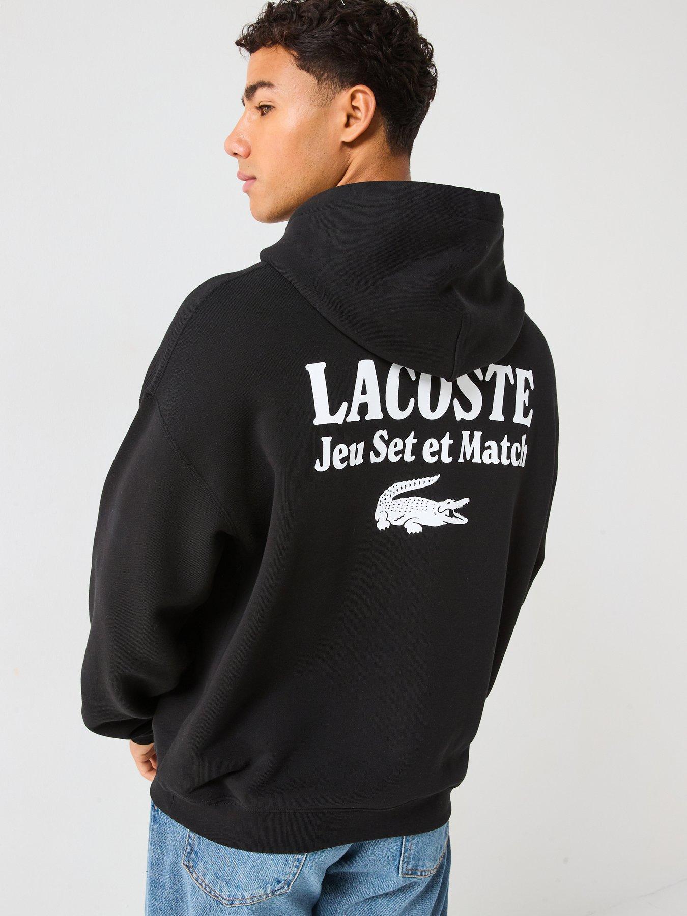 undefined Loose Fit Backprint Hoodie - Black