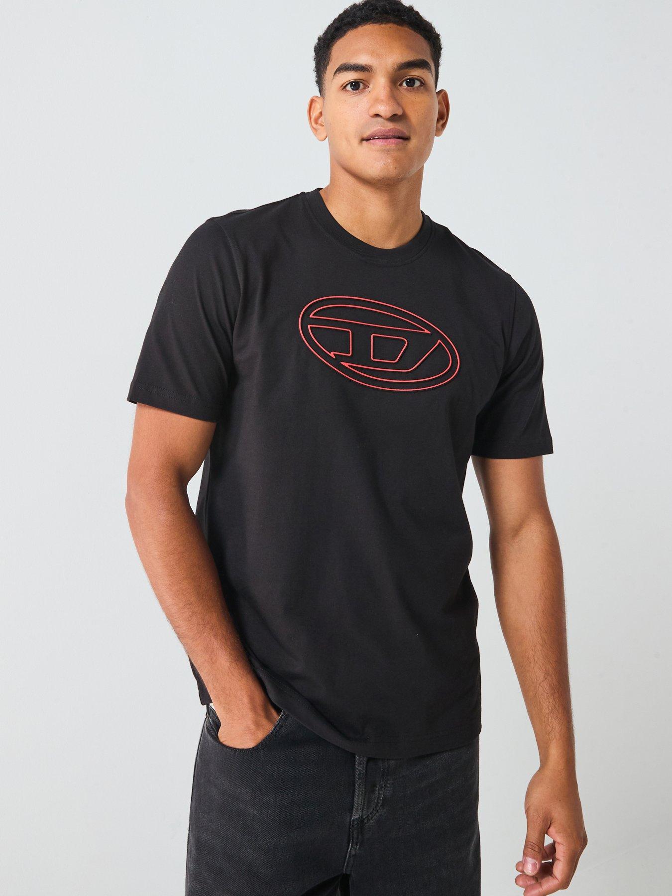 Diesel Big D Oval T-Shirt- Black | Very
