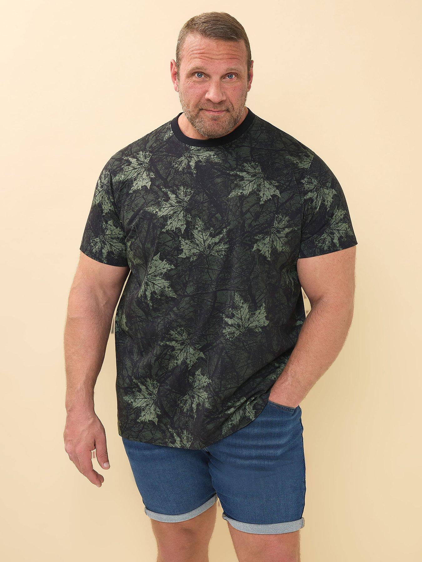 undefined Camouflage Leaf Print T-Shirt - Green