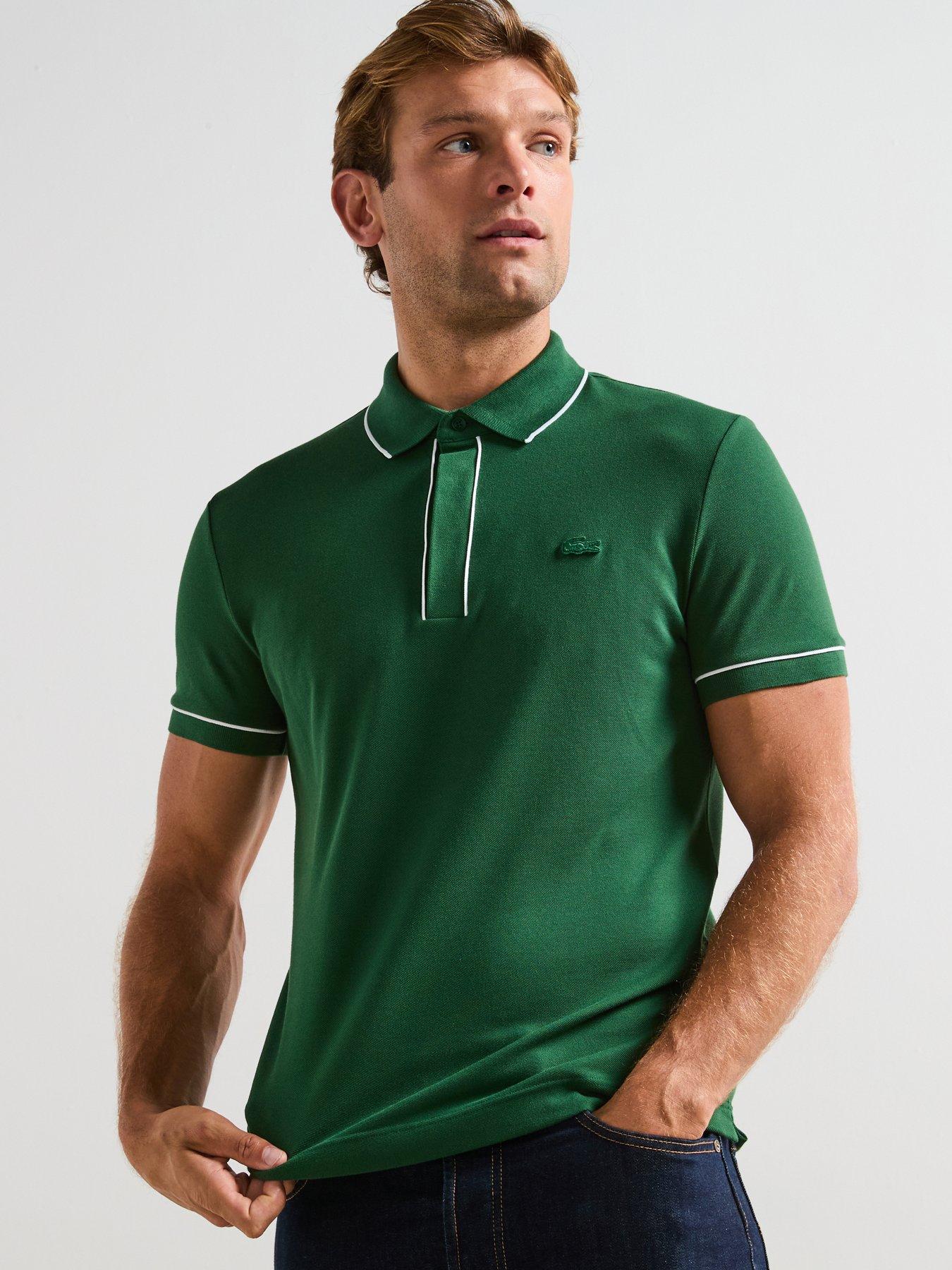 undefined Paris Stretch Piqué Short Sleeve Polo Shirt - Green