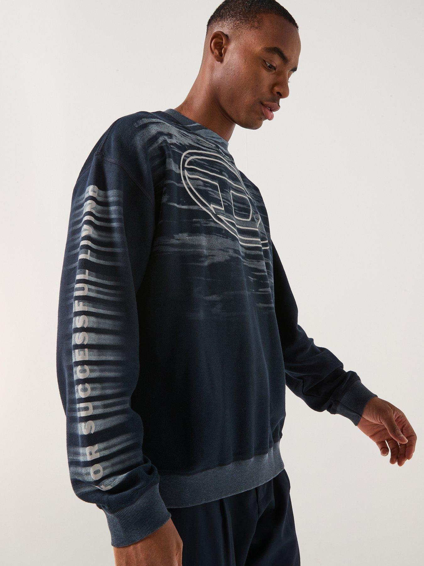 Diesel T-t1 Large Logo Crew Sweatshirt - Navy