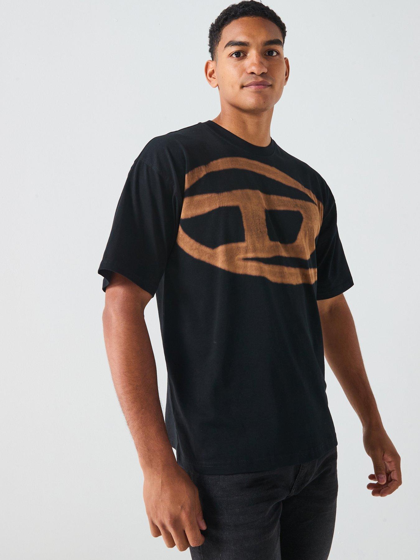 Diesel T-Bleach D Oval T-Shirt- Black